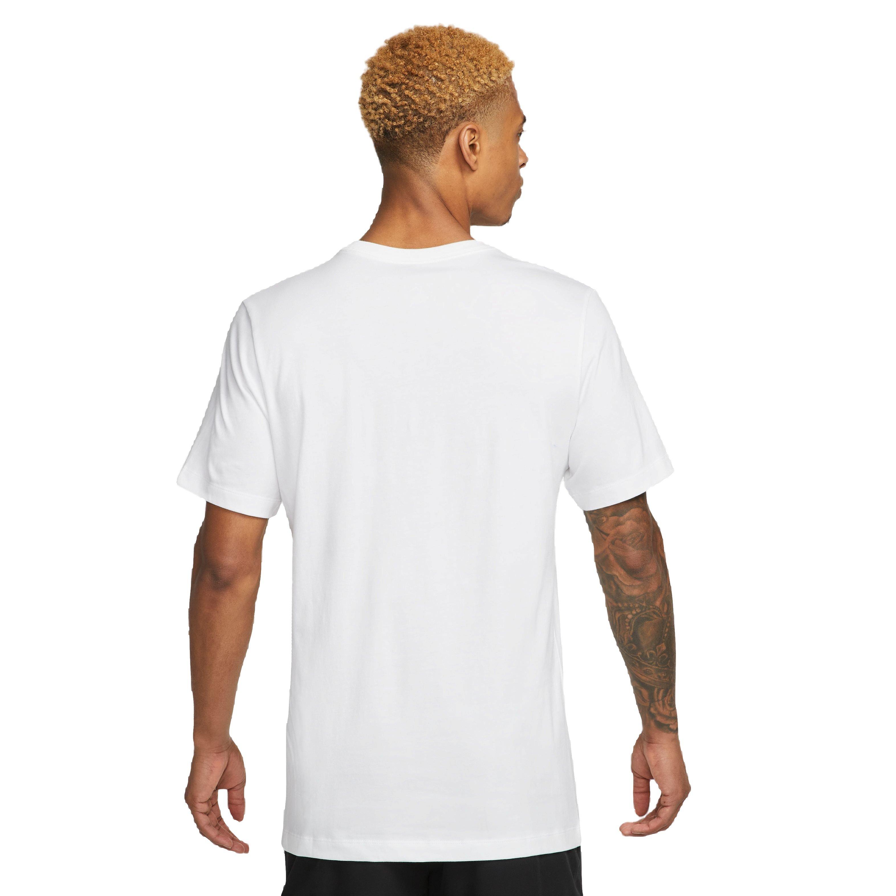 Jordan Men's Brand Graphic 3 Tee-White/Black/Red - WHITE/BLACK/RED Thumbnail View 2