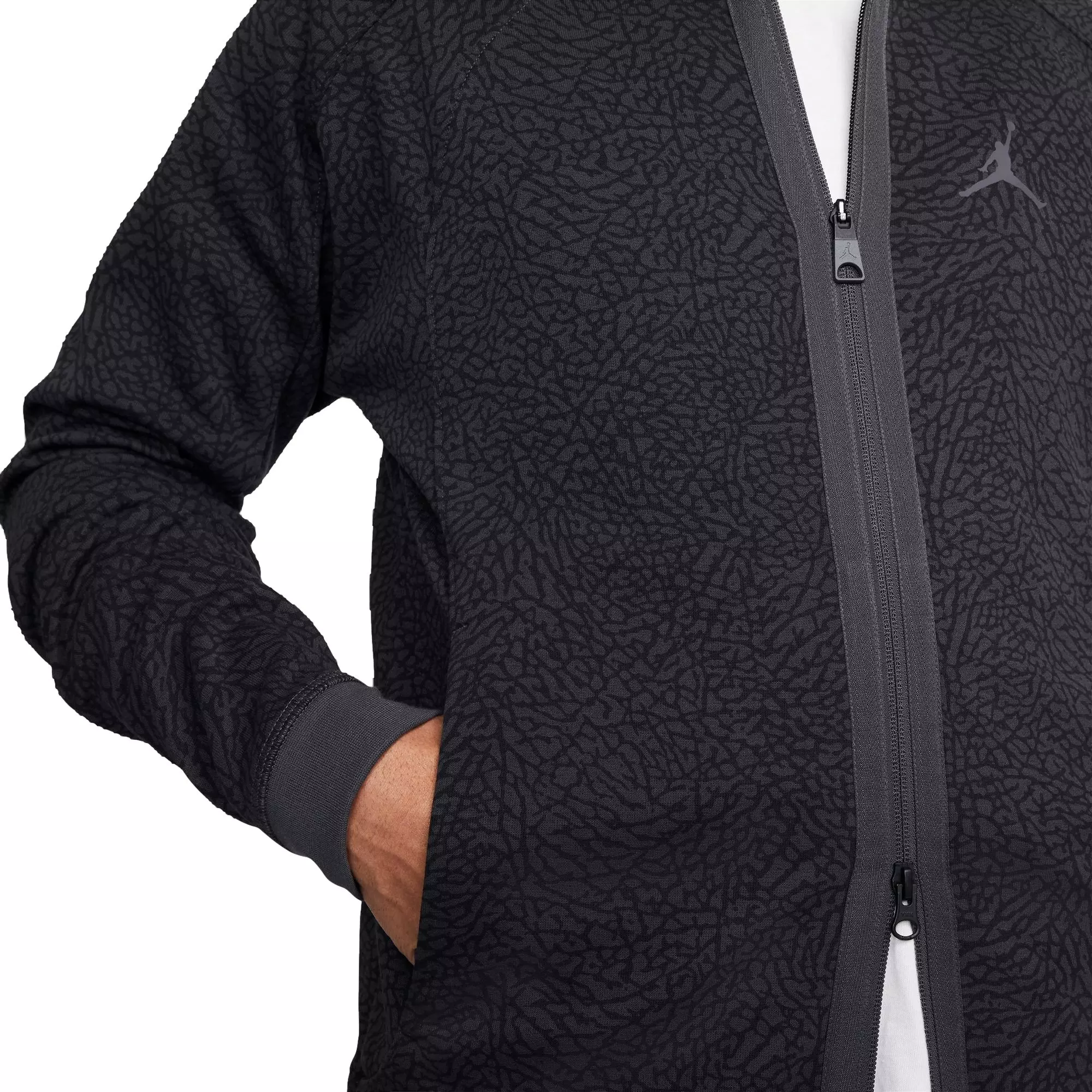 Jordan Men's Dri-FIT Sport Air Full-Zip Jacket - BLACK/BROWN