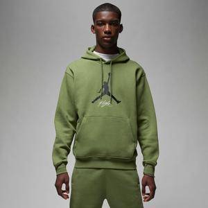 Jordan Men's Essentials Fleece Baseline Pullover Hoodie-Olive