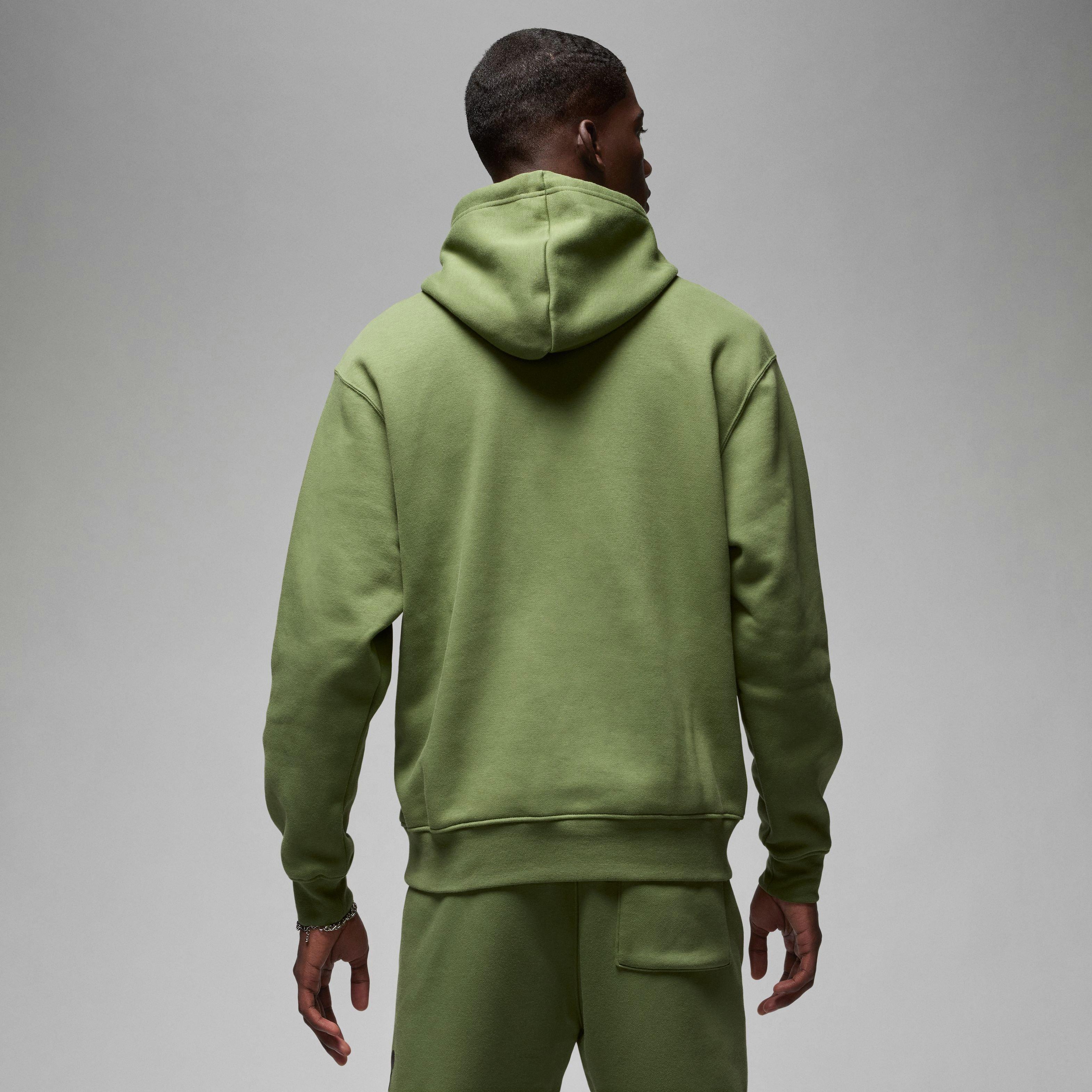 Jordan Men's Essentials Fleece Baseline Pullover Hoodie-Olive - OLIVE Thumbnail View 5