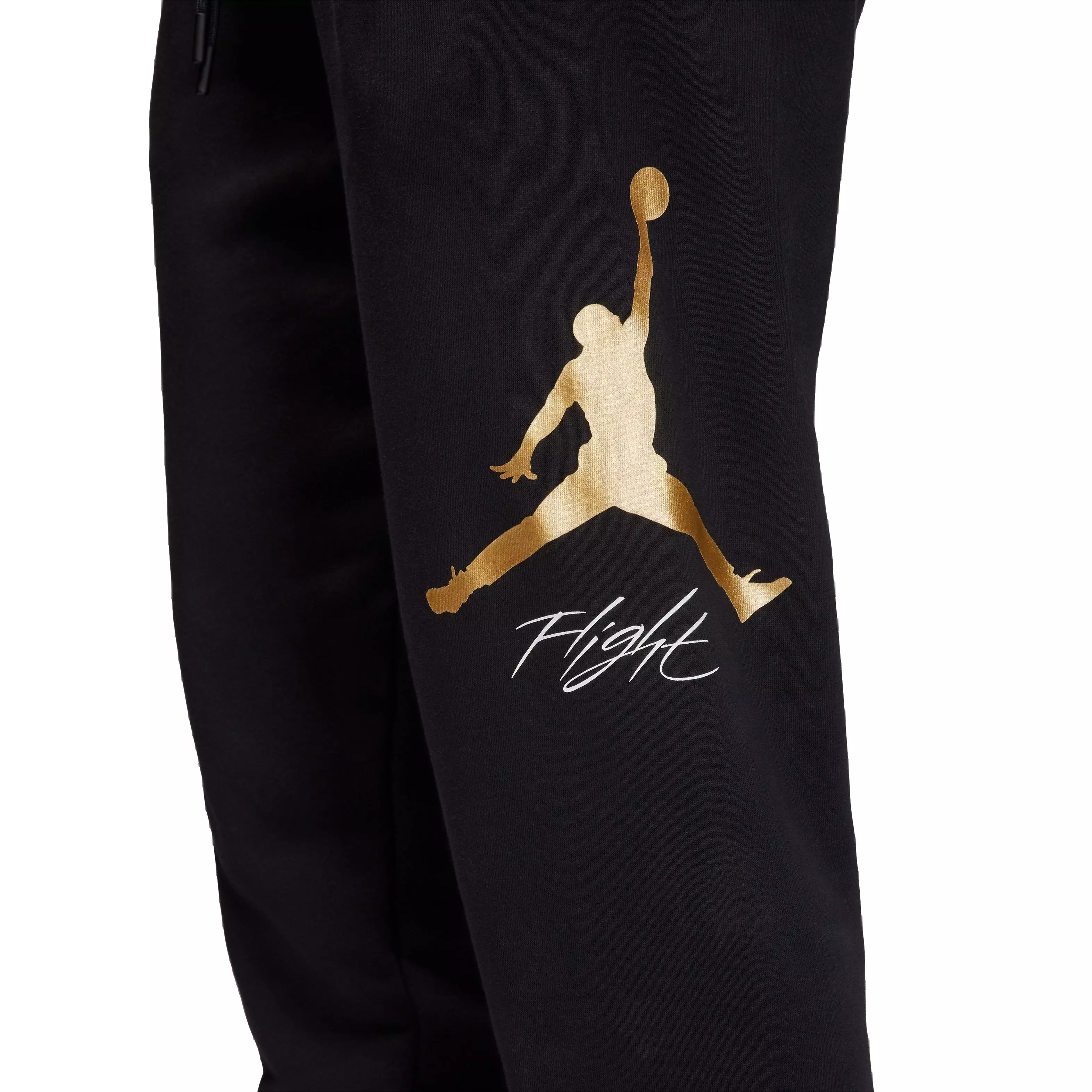 Jordan Men's Gratitude Essentials Baseline Fleece Pants - BLACK/GOLD