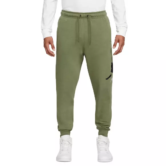 Jordan Men's Essentials Fleece Baseline Pants-Olive - Hibbett | City Gear