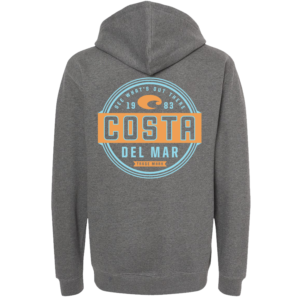 Costa Del Mar Men's Prado Hoodie - Dark Heather - GREY Thumbnail View 1