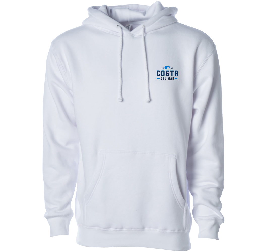 Costa Del Mar Men's Prado Hoodie - White - WHITE Thumbnail View 2