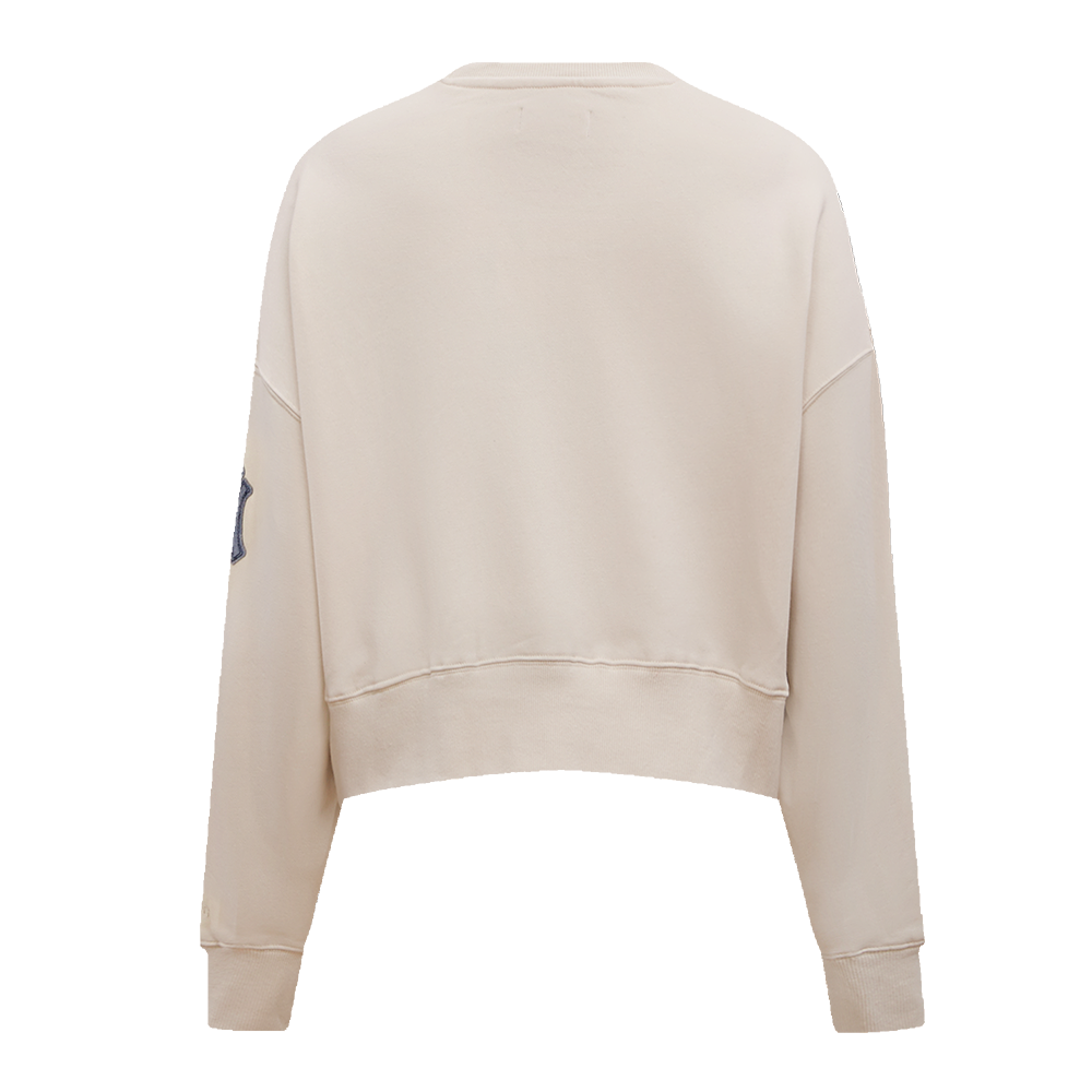 Pro Standard Women's Yankees Crew Sweatshirt - Linen - OFF-WHITE Thumbnail View 2