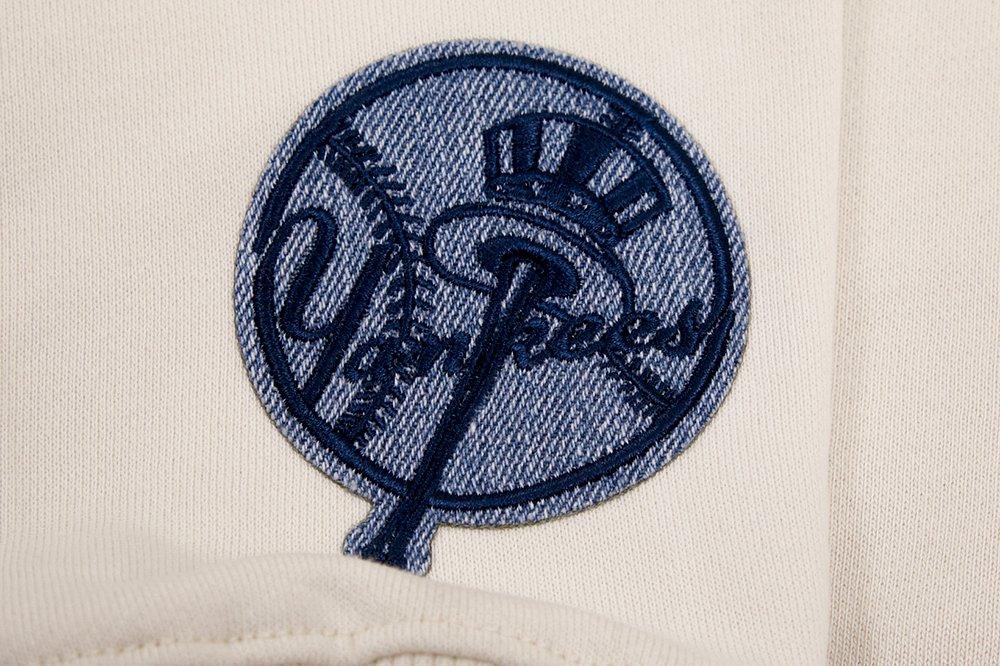 Pro Standard Women's Yankees Crew Sweatshirt - Linen - OFF-WHITE Thumbnail View 4