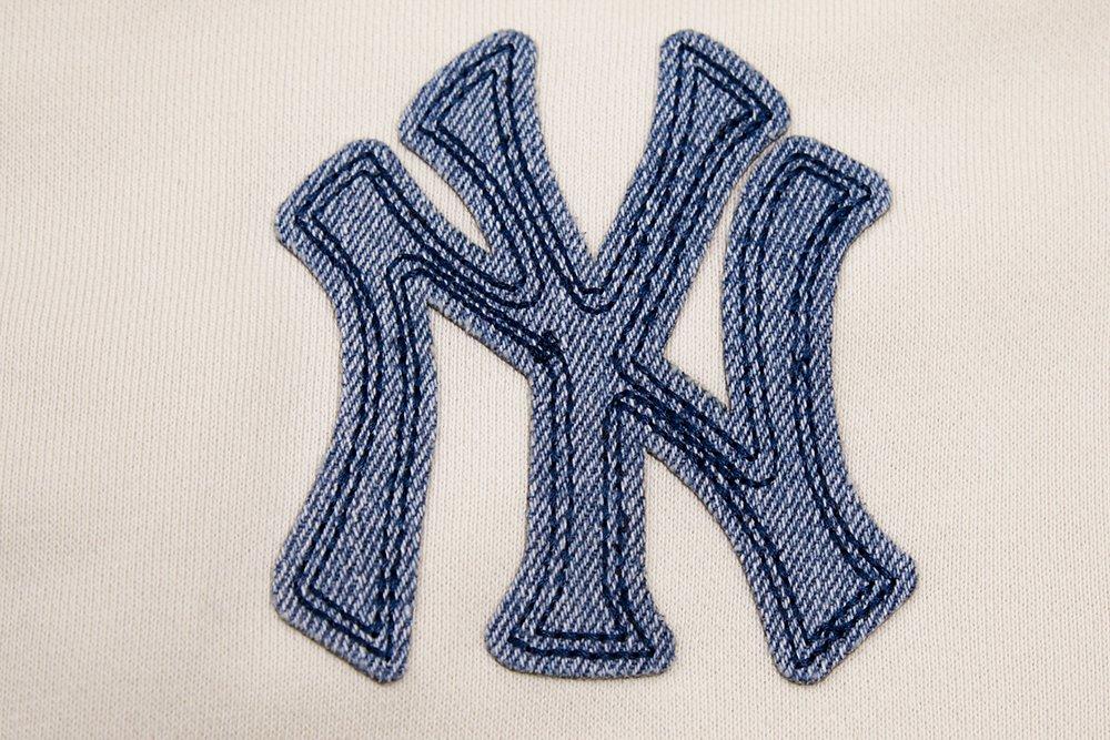 Pro Standard Women's Yankees Crew Sweatshirt - Linen - OFF-WHITE Thumbnail View 5