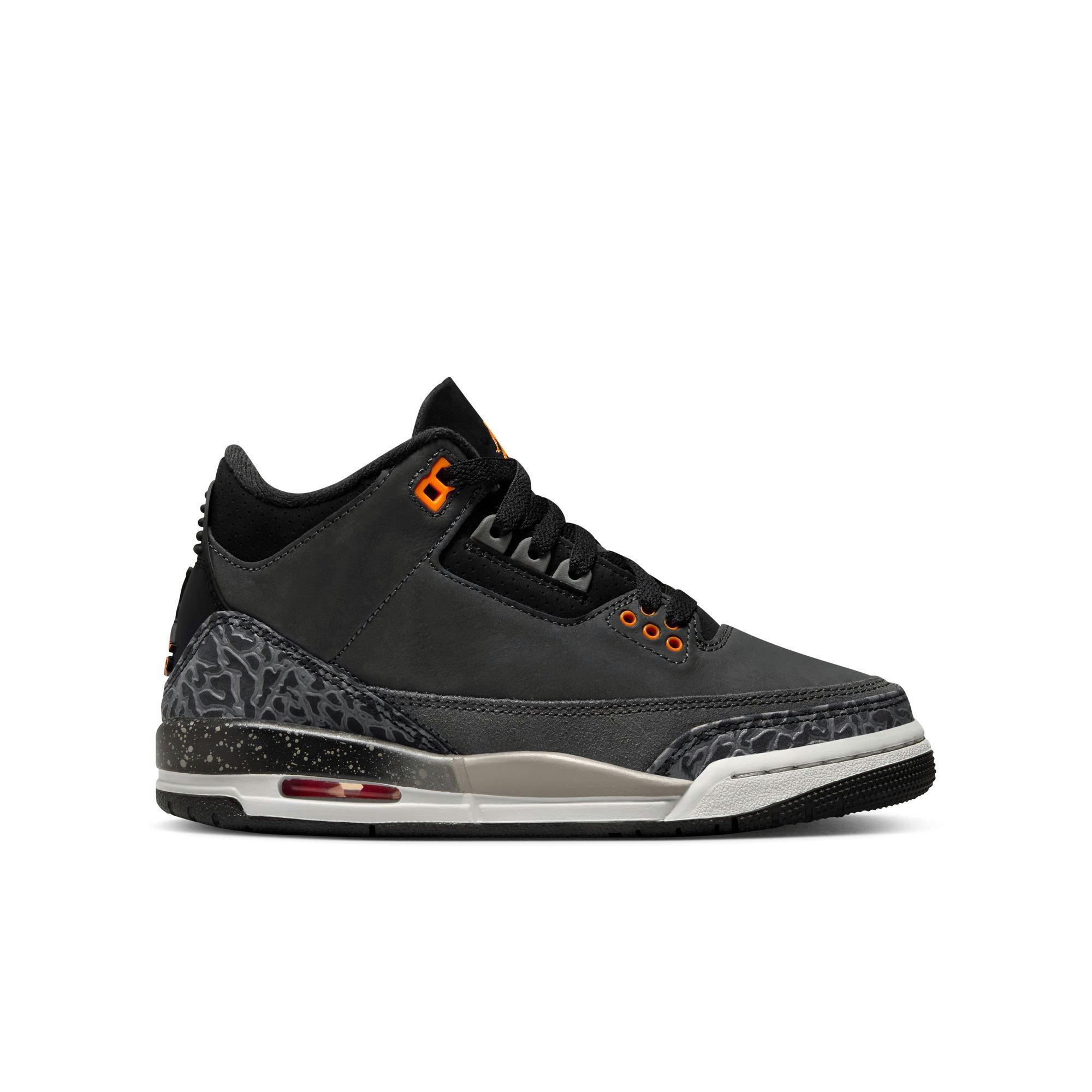 Jordan 3 Retro "Fear" Grade School Kids' Shoe - NIGHT STADIUM/TOTAL ORANGE/BLACK