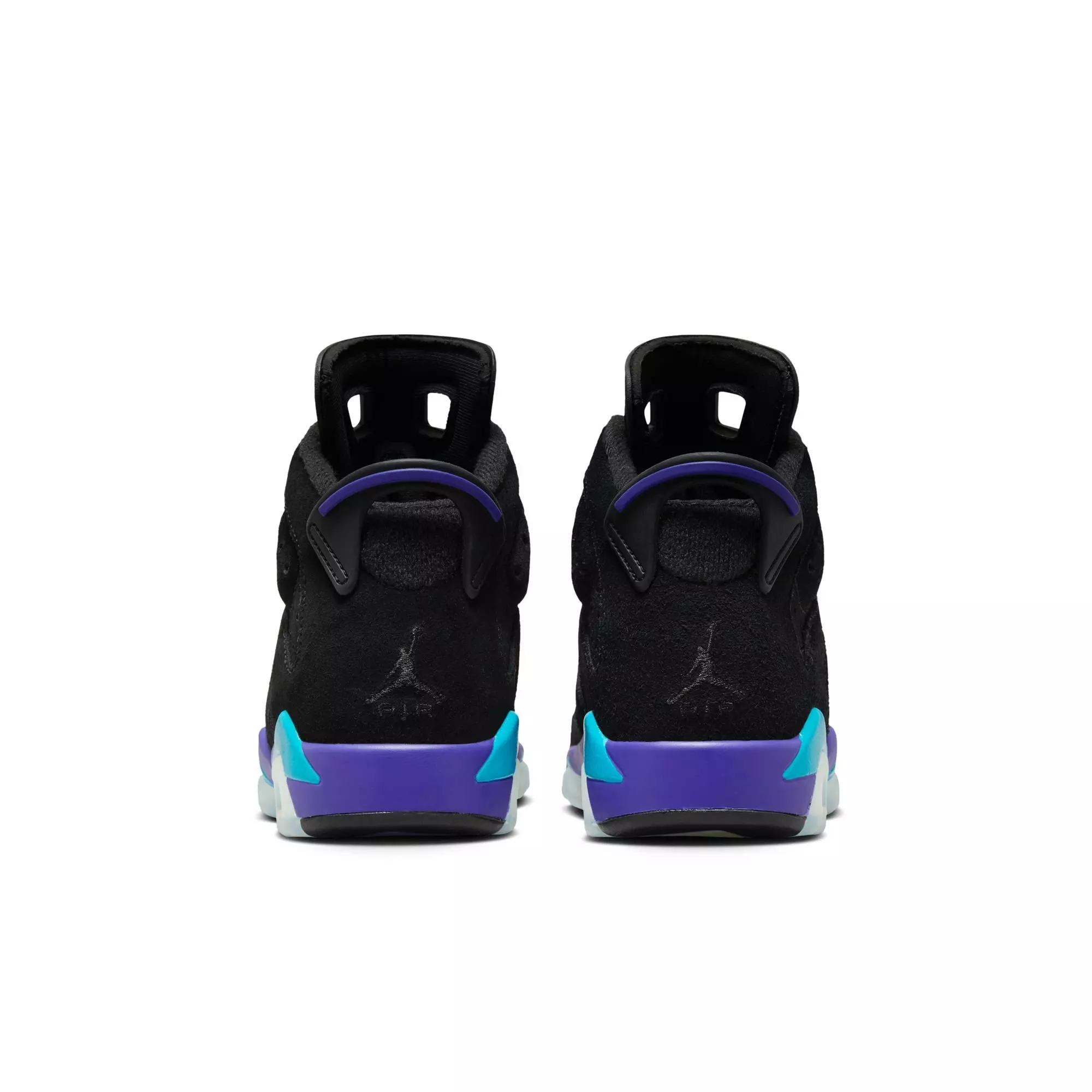 Jordan 6 Retro "Aqua" Grade School Kids' Shoe - BLACK/BRIGHT CONCORD/AQUATONE