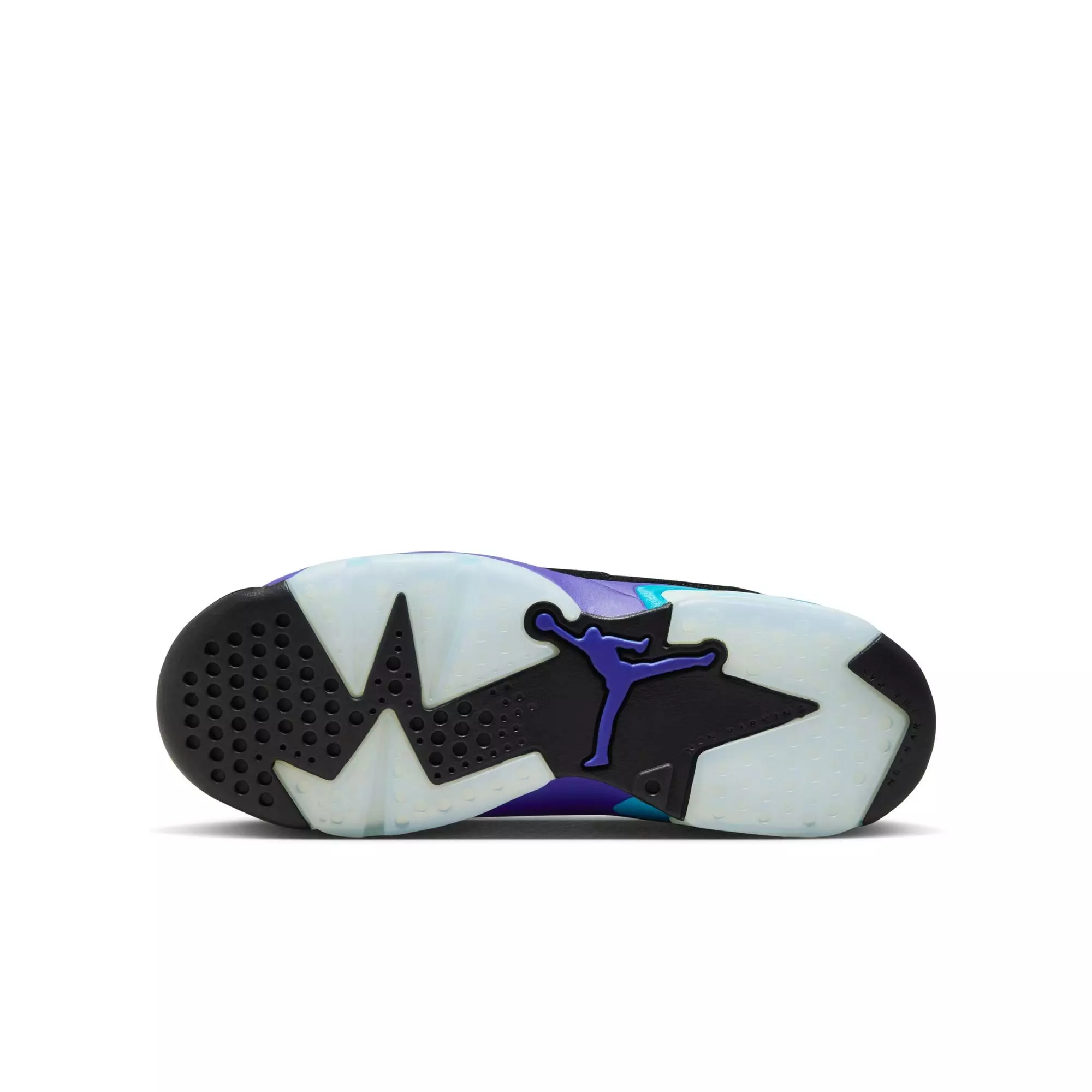Jordan 6 Retro "Aqua" Grade School Kids' Shoe - BLACK/BRIGHT CONCORD/AQUATONE