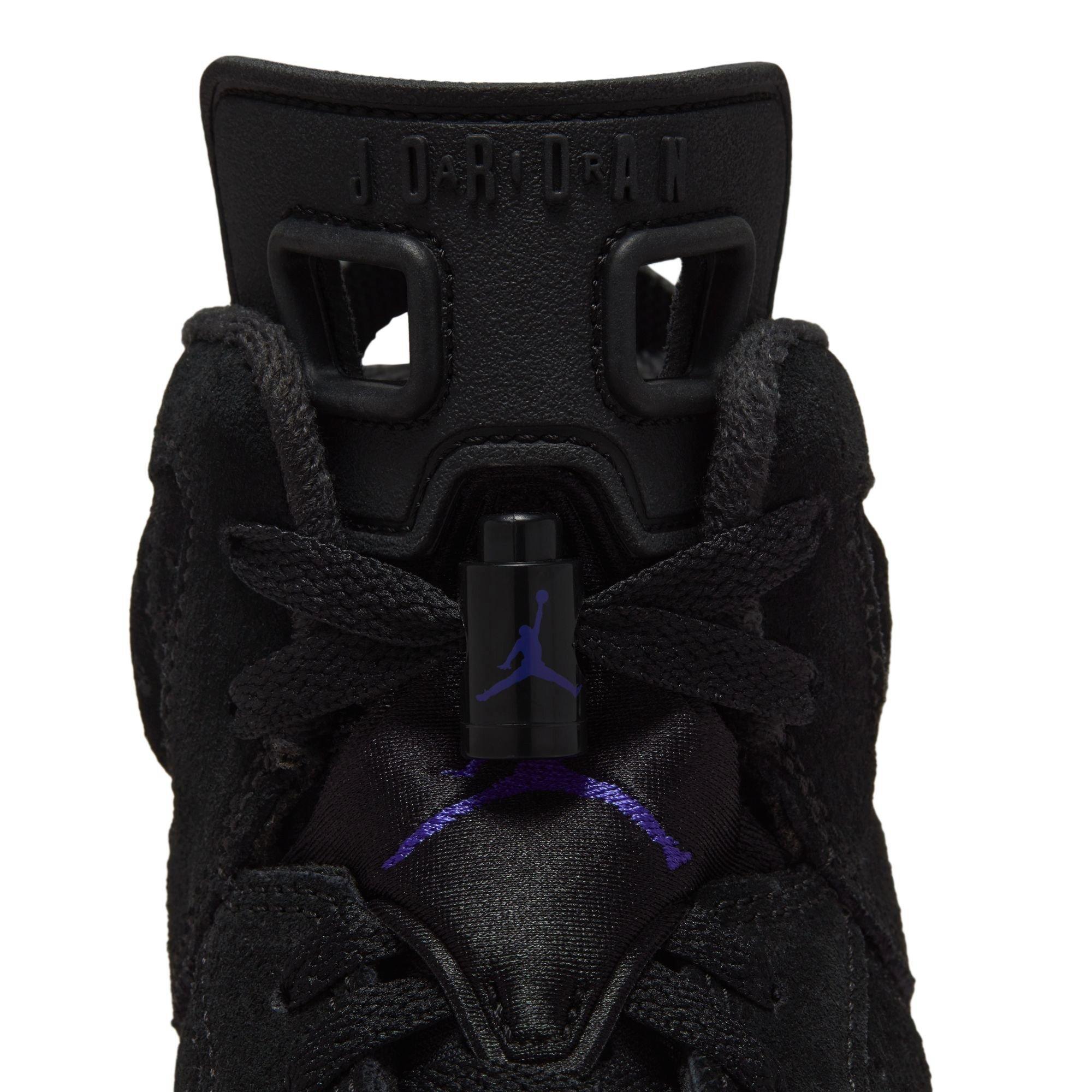 Jordan 6 Retro "Aqua" Grade School Kids' Shoe - BLACK/BRIGHT CONCORD/AQUATONE Thumbnail View 6