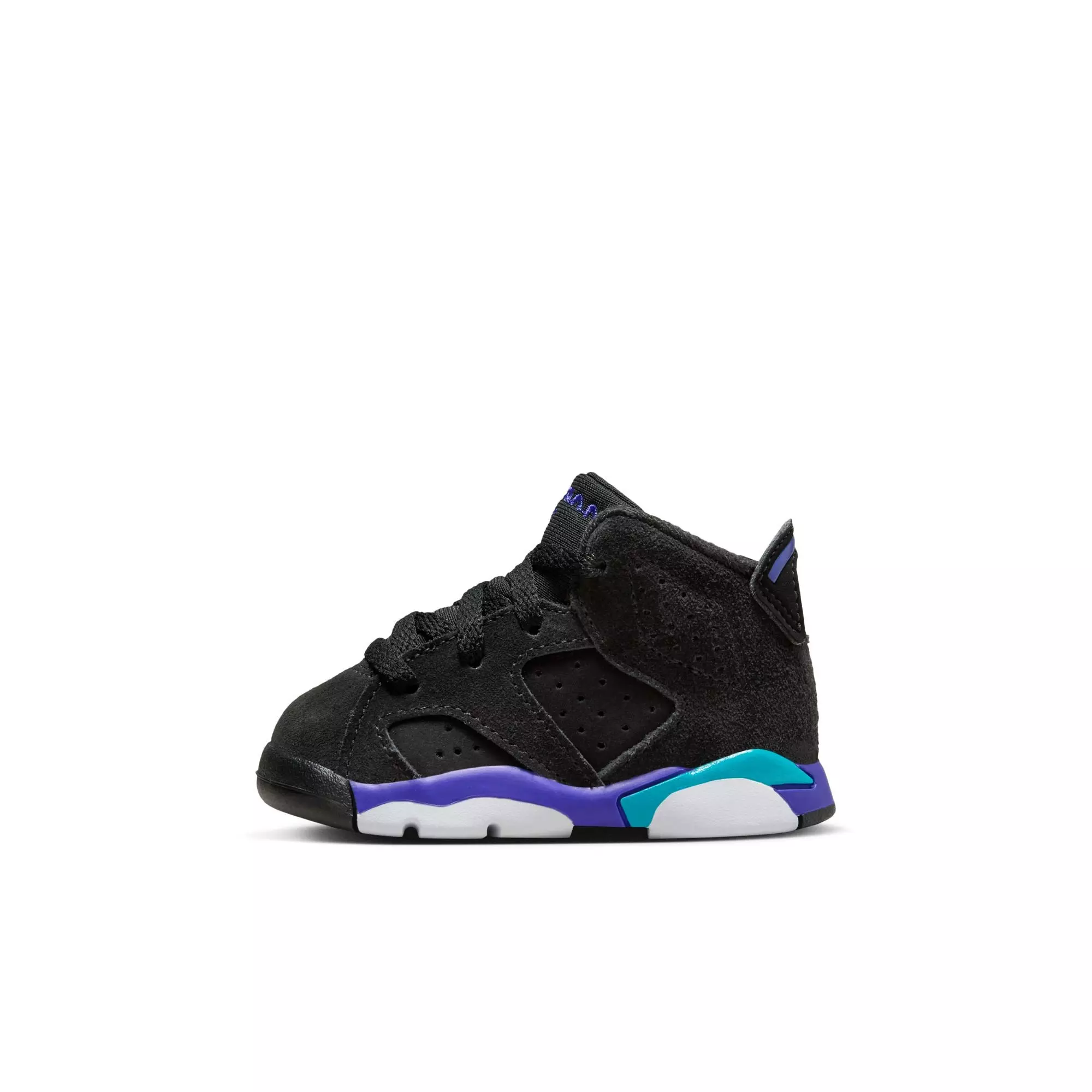 Jordan 6 Retro "Aqua" Toddler Kids' Shoe - BLACK/BRIGHT CONCORD/AQUATONE