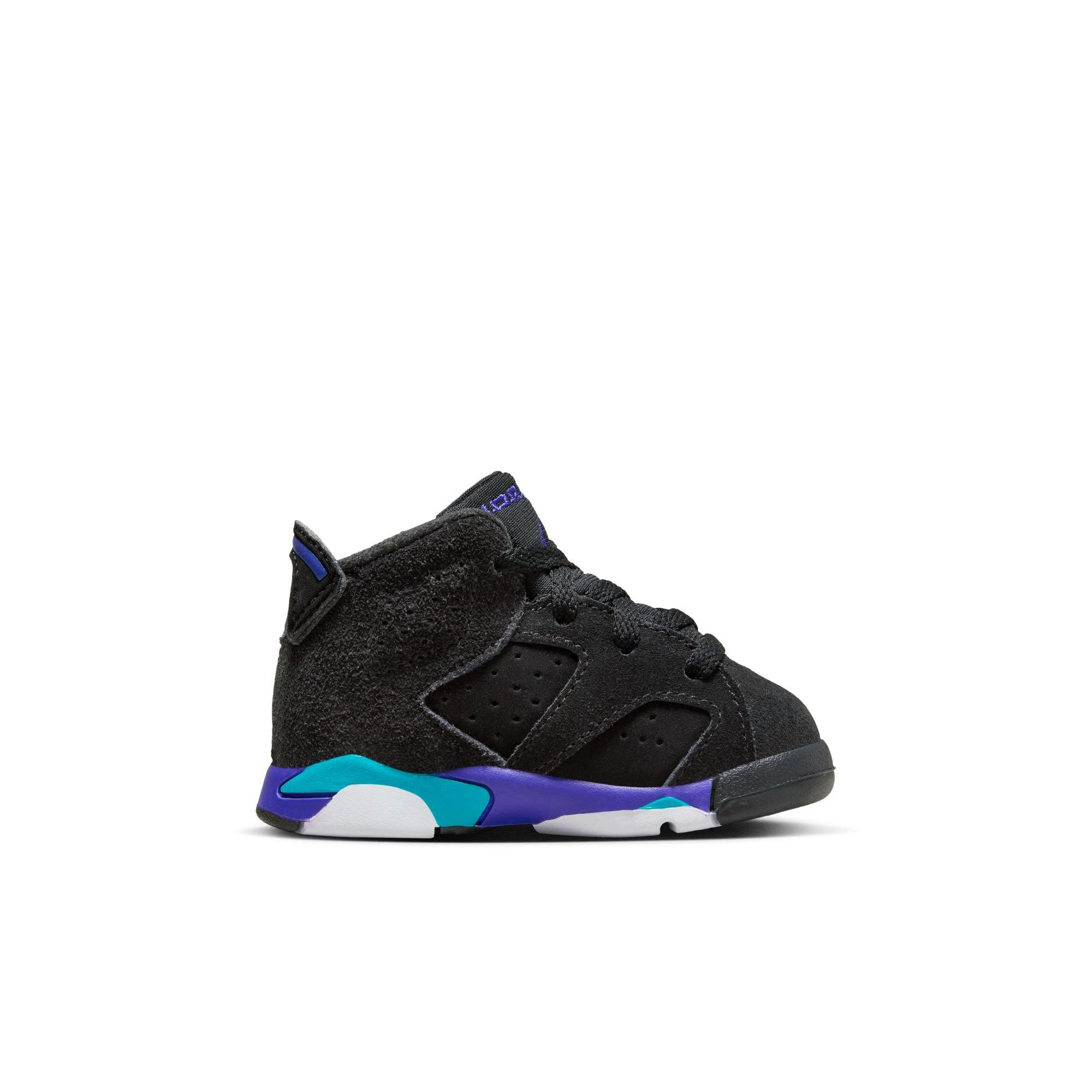 Jordan 6 Retro "Aqua" Toddler Kids' Shoe - BLACK/BRIGHT CONCORD/AQUATONE Thumbnail View 2