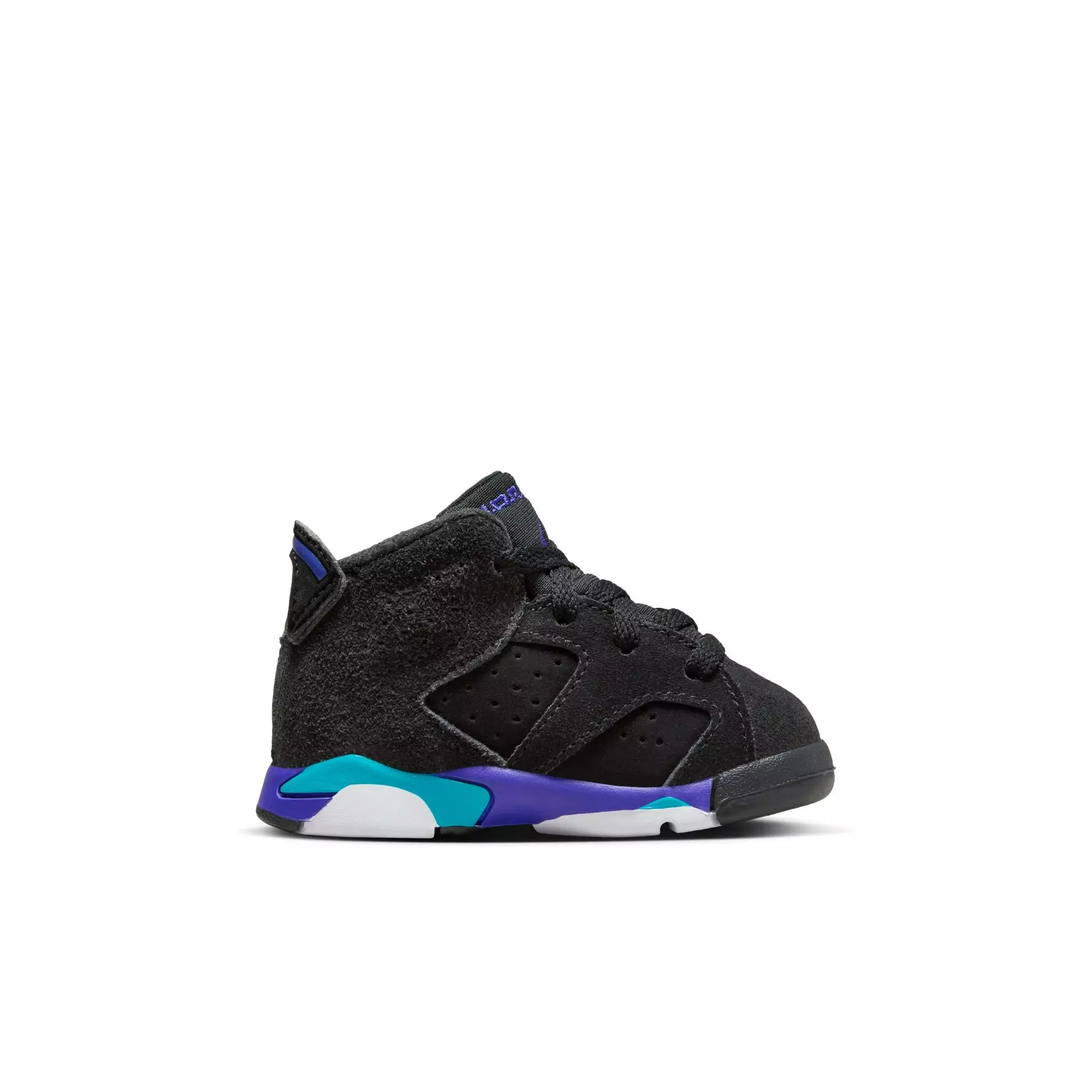 Jordan 6 Retro "Aqua" Toddler Kids' Shoe - BLACK/BRIGHT CONCORD/AQUATONE