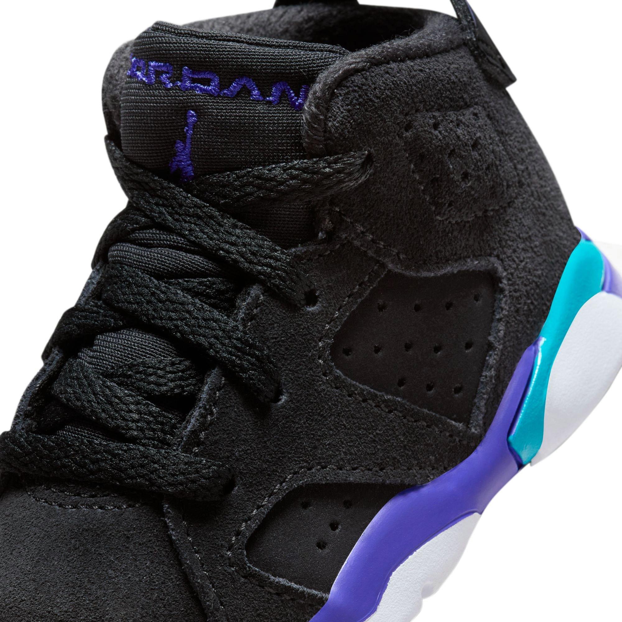 Jordan 6 Retro "Aqua" Toddler Kids' Shoe - BLACK/BRIGHT CONCORD/AQUATONE Thumbnail View 3