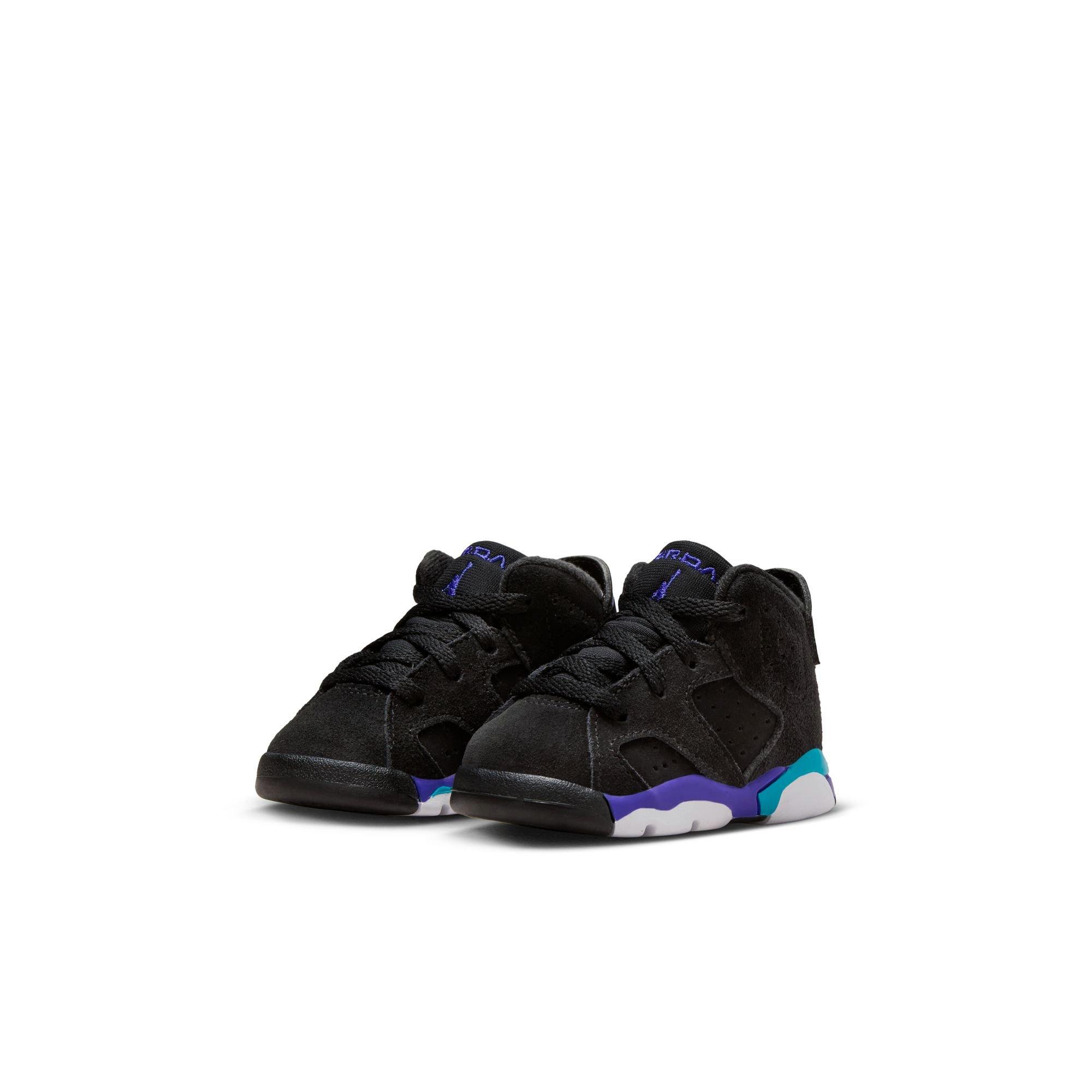Jordan 6 Retro "Aqua" Toddler Kids' Shoe - BLACK/BRIGHT CONCORD/AQUATONE Thumbnail View 4