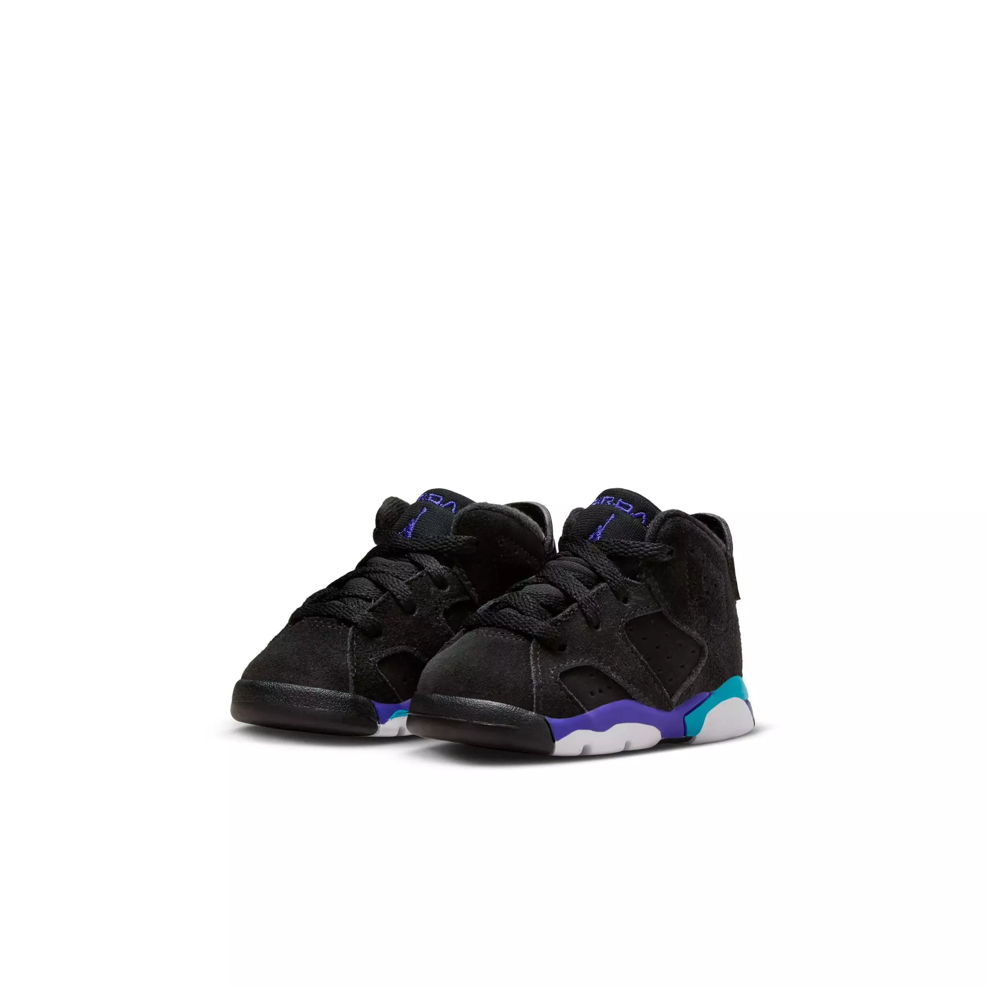 Jordan 6 Retro "Aqua" Toddler Kids' Shoe - BLACK/BRIGHT CONCORD/AQUATONE