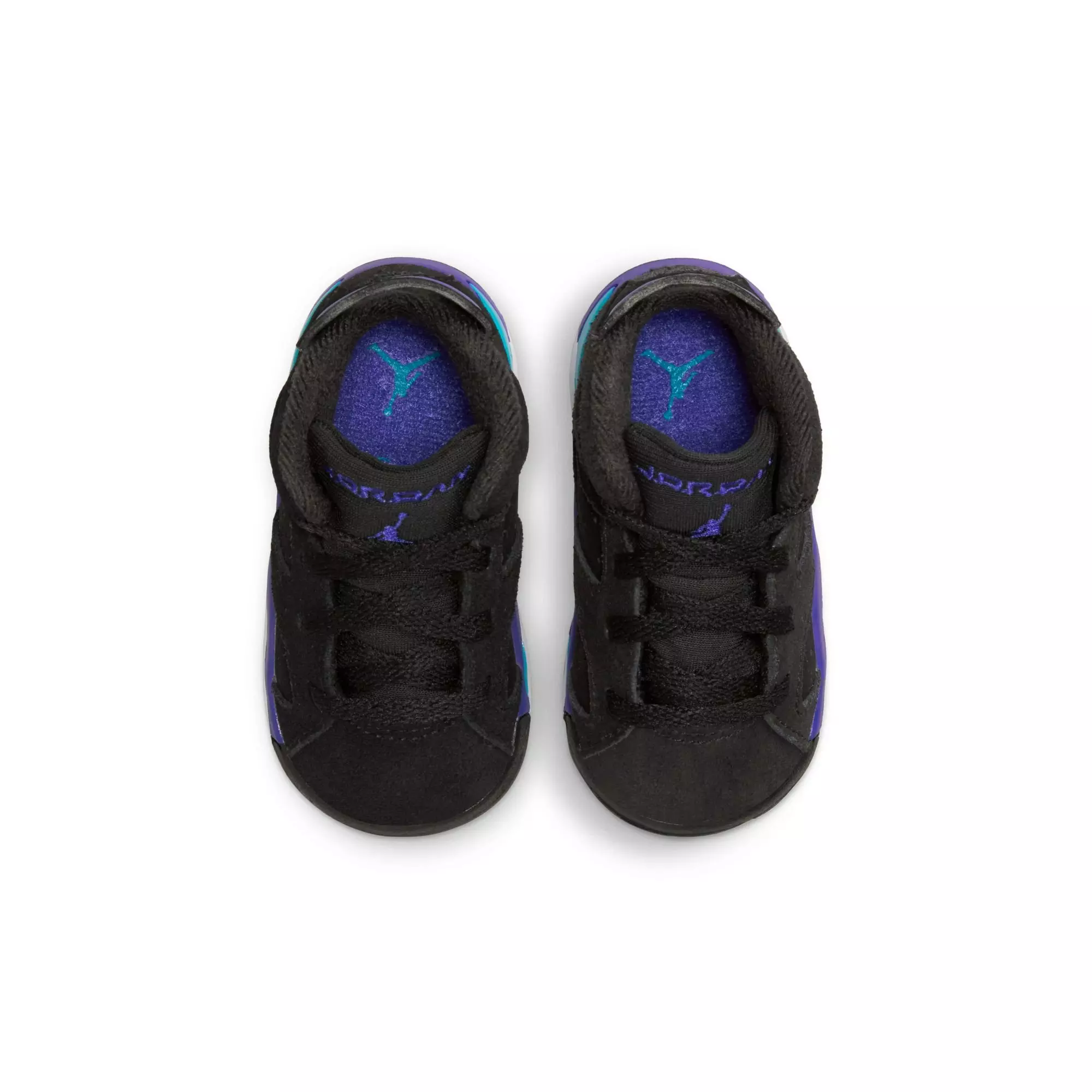 Jordan 6 Retro "Aqua" Toddler Kids' Shoe - BLACK/BRIGHT CONCORD/AQUATONE
