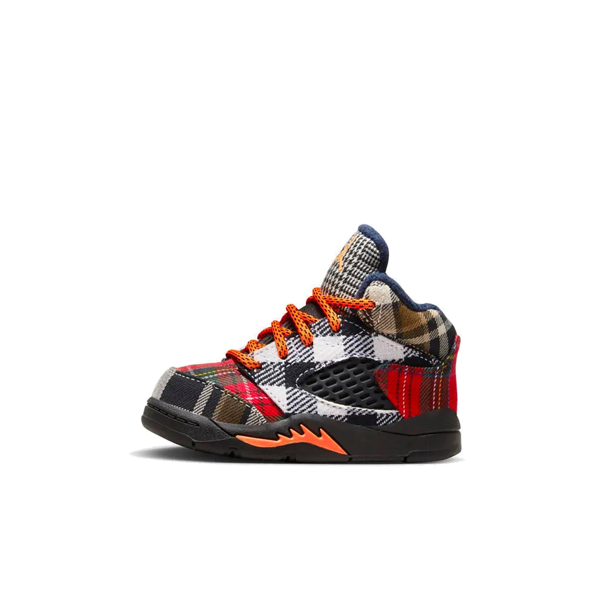 Jordan 5 Retro Toddler Kids' Plaid Shoe