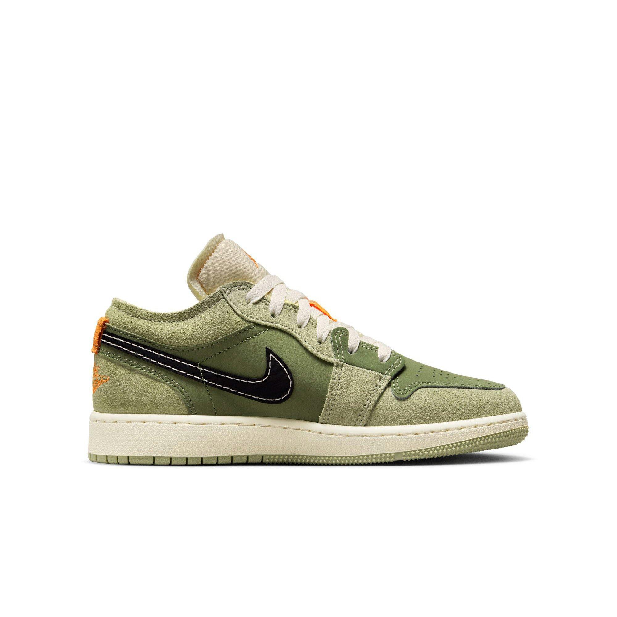 Olive green jordan hot sale 12 grade school