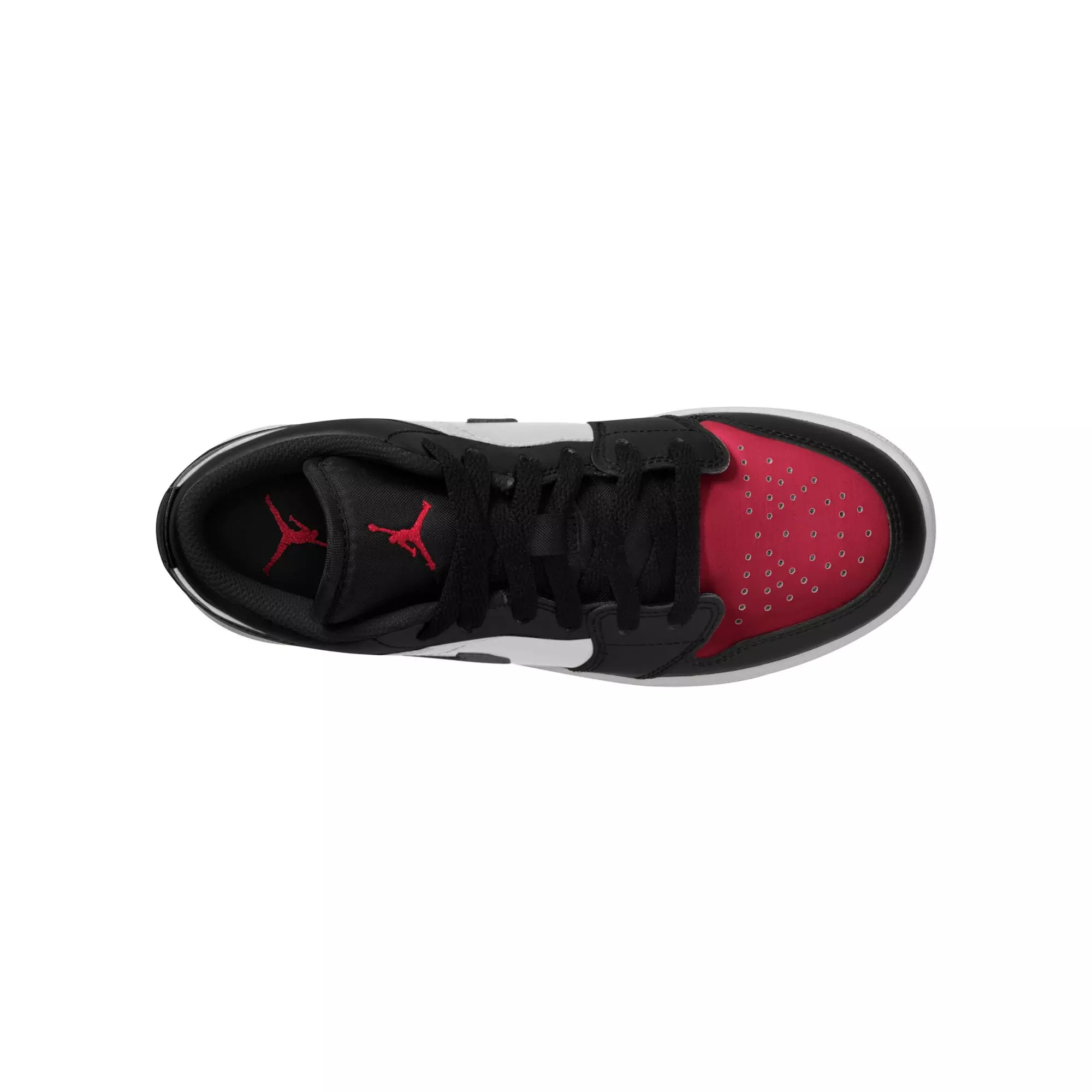 Jordan 1 Low "Black/Gym Red/White" Grade School Boys' Shoe - BLACK/RED/WHITE