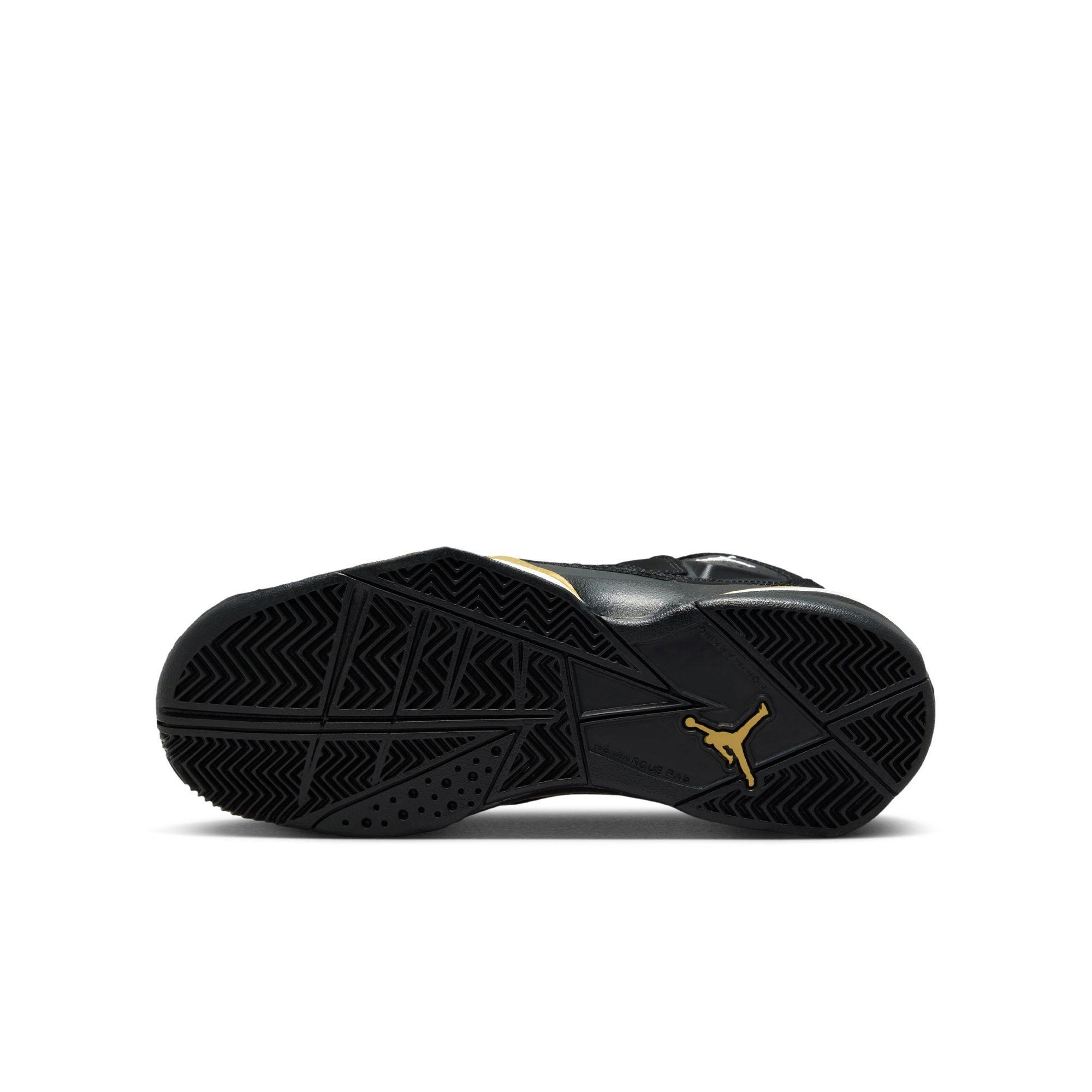 Jordan True Flight "Black/White/Metallic Gold" Grade School Boys' Shoe - BLACK/GOLD Thumbnail View 8