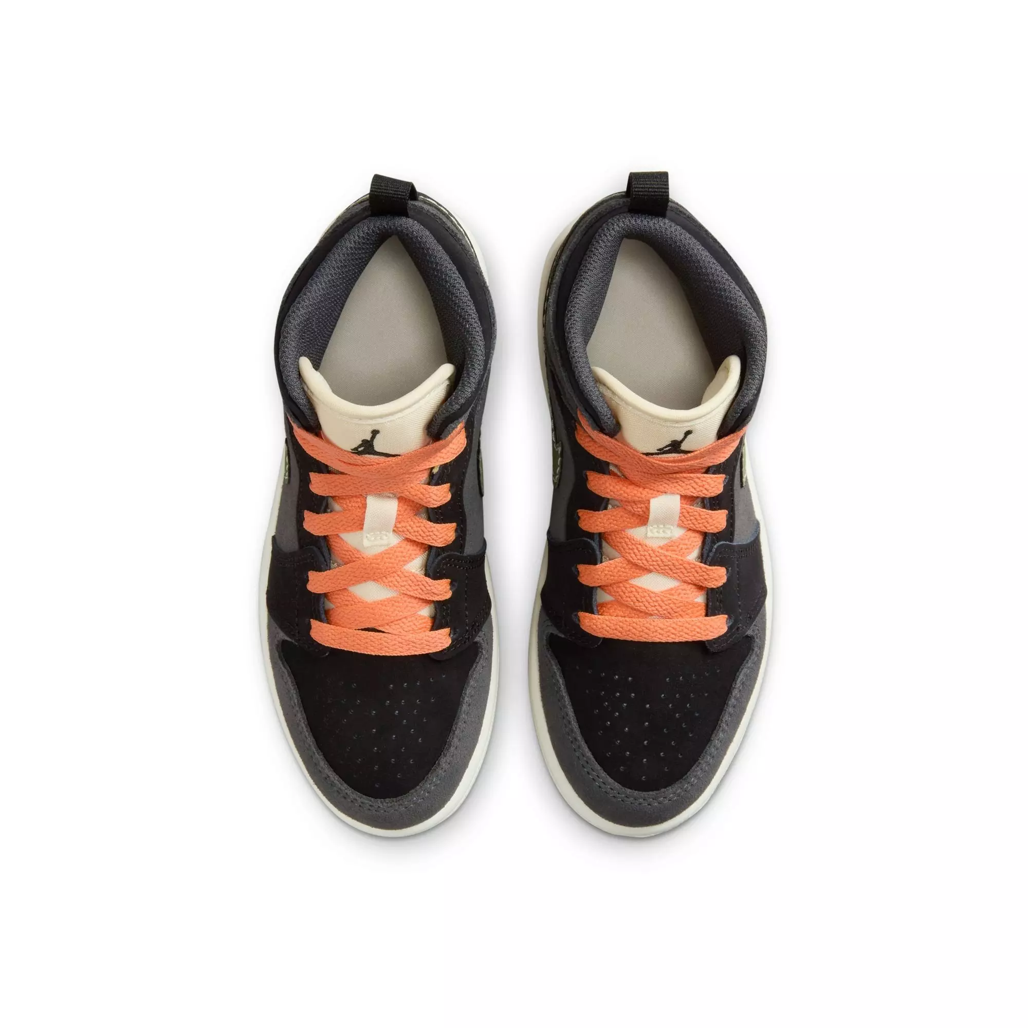 Jordan 1 Mid SE Craft "Sky J Olive" Preschool Kids' Shoe - ANTHRACITE/SKY J OLIVE/BLACK