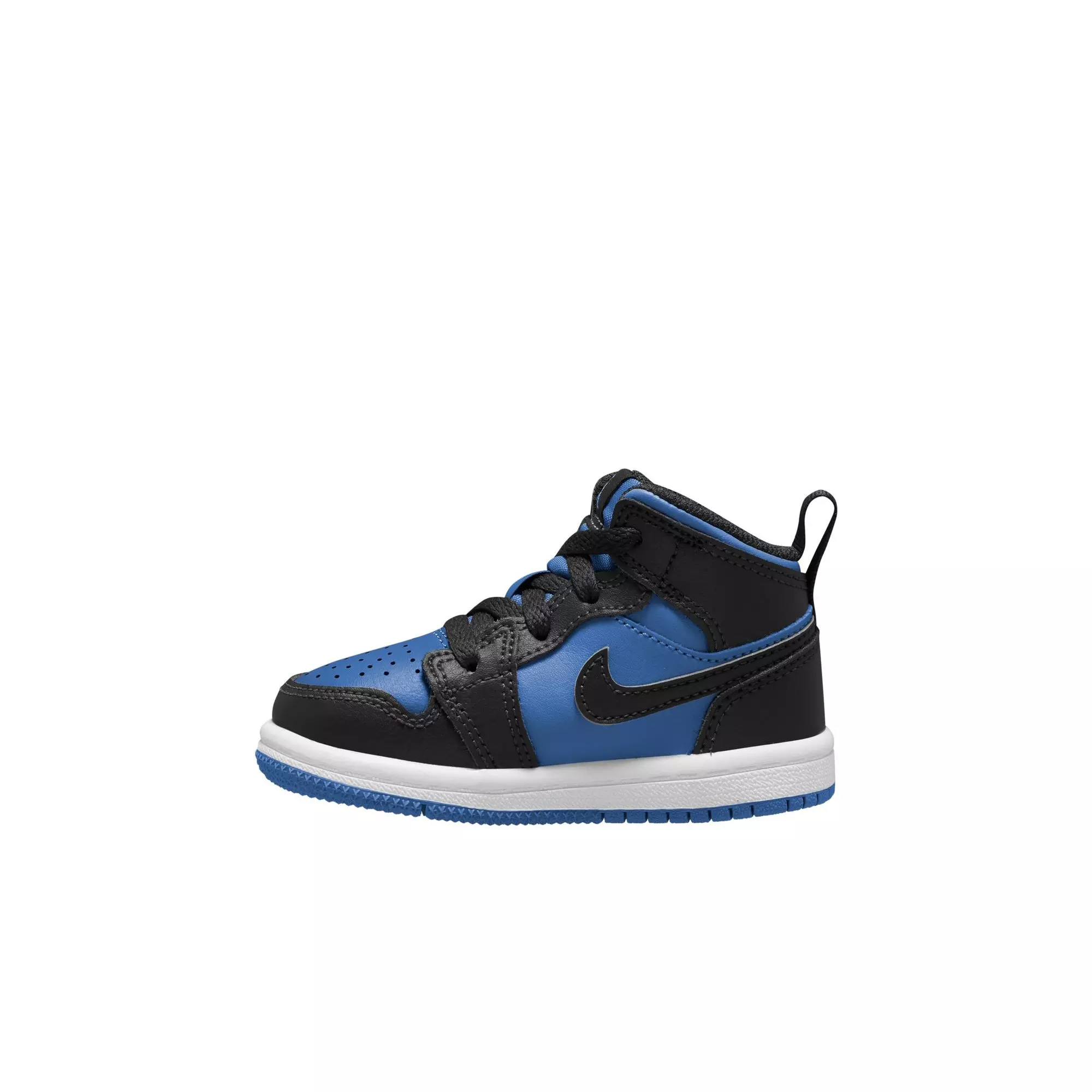 Jordan 1 Mid "Black/Royal/White" Toddler Boys' Shoe - BLACK/ROYAL/WHITE