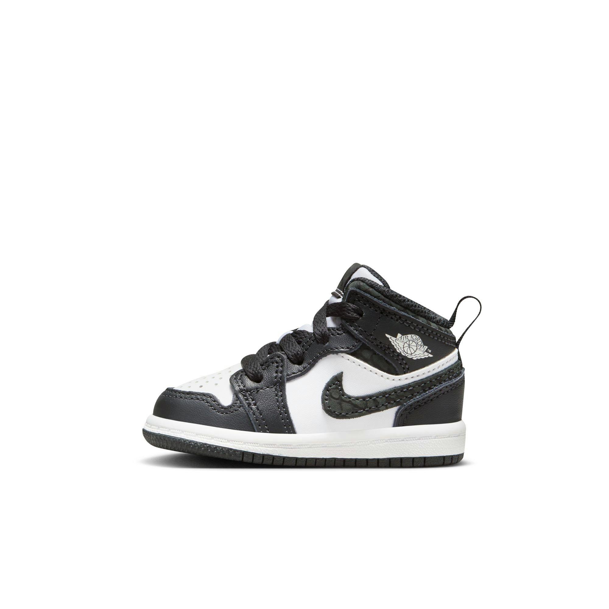 Jordan 1 Mid SE "Off Noir/Black/White" Toddler Boys' Shoe - BLACK/WHITE Thumbnail View 3