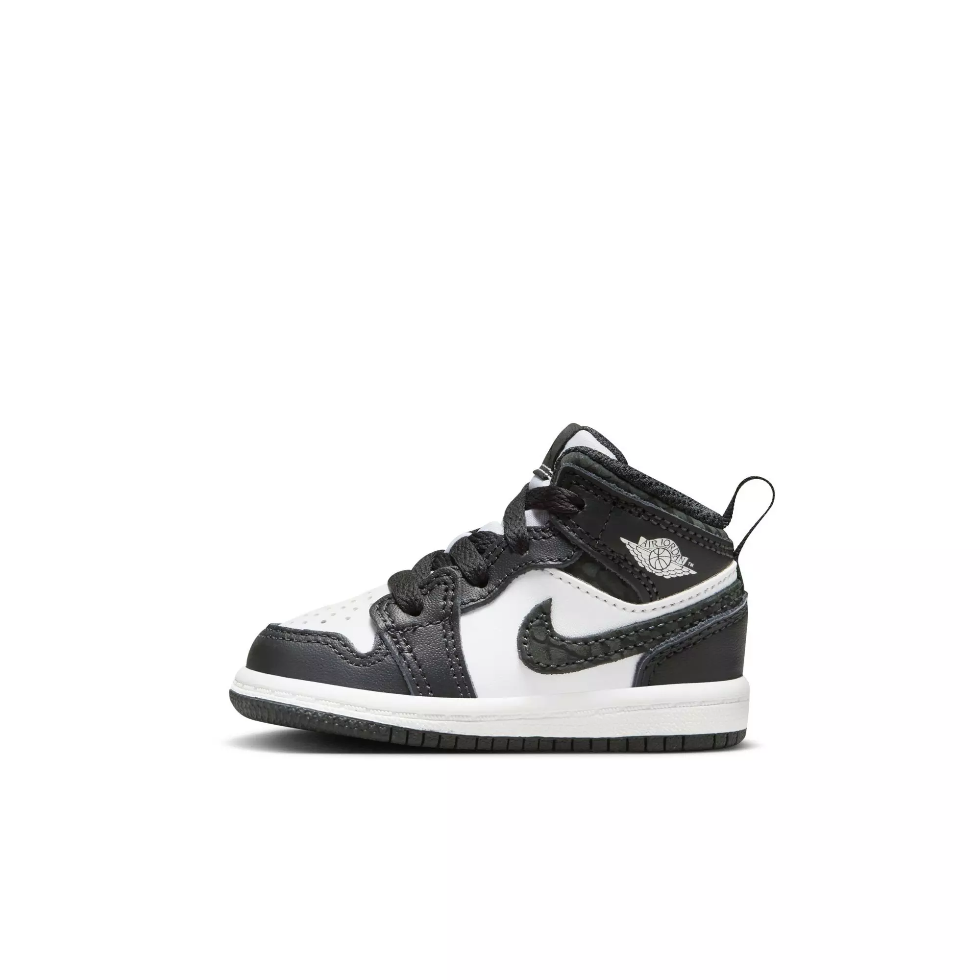 Jordan 1 Mid SE "Off Noir/Black/White" Toddler Boys' Shoe - BLACK/WHITE