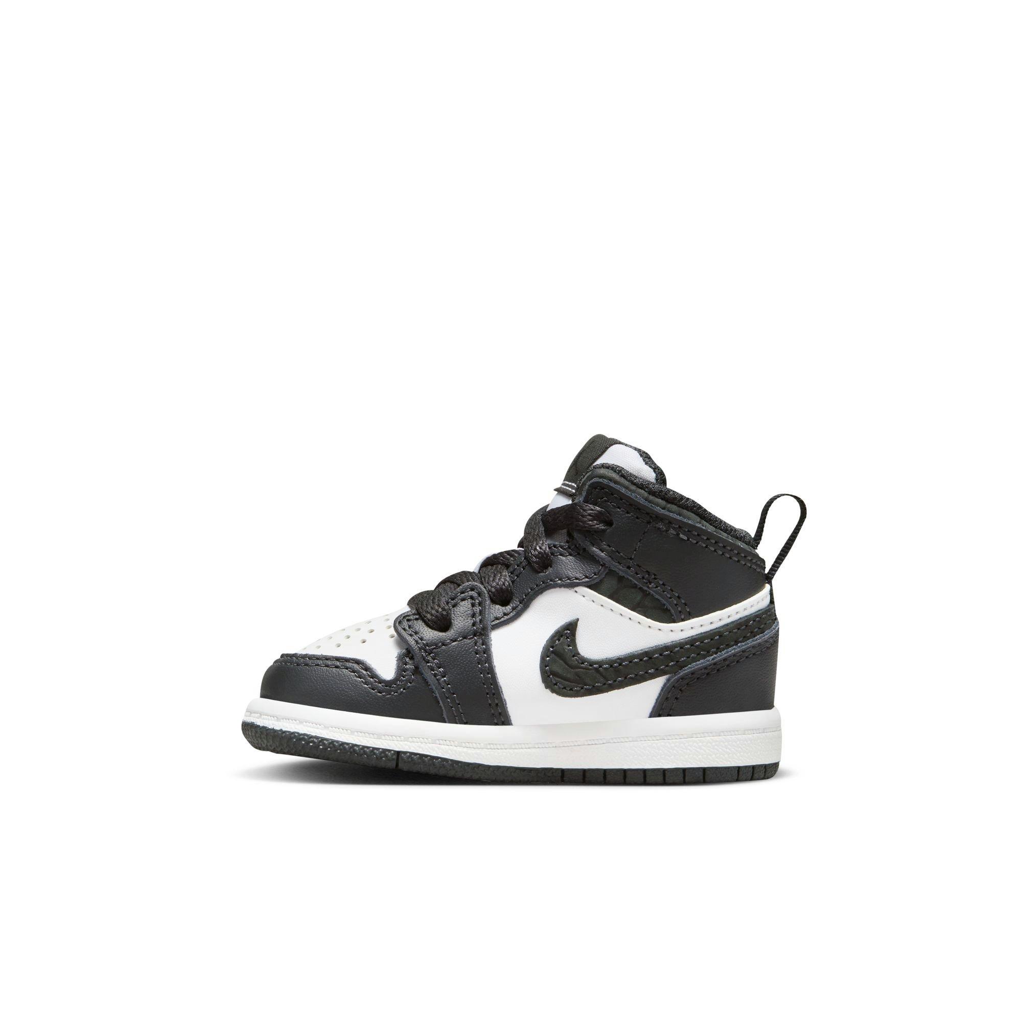 Jordan 1 Mid SE "Off Noir/Black/White" Toddler Boys' Shoe - BLACK/WHITE Thumbnail View 4