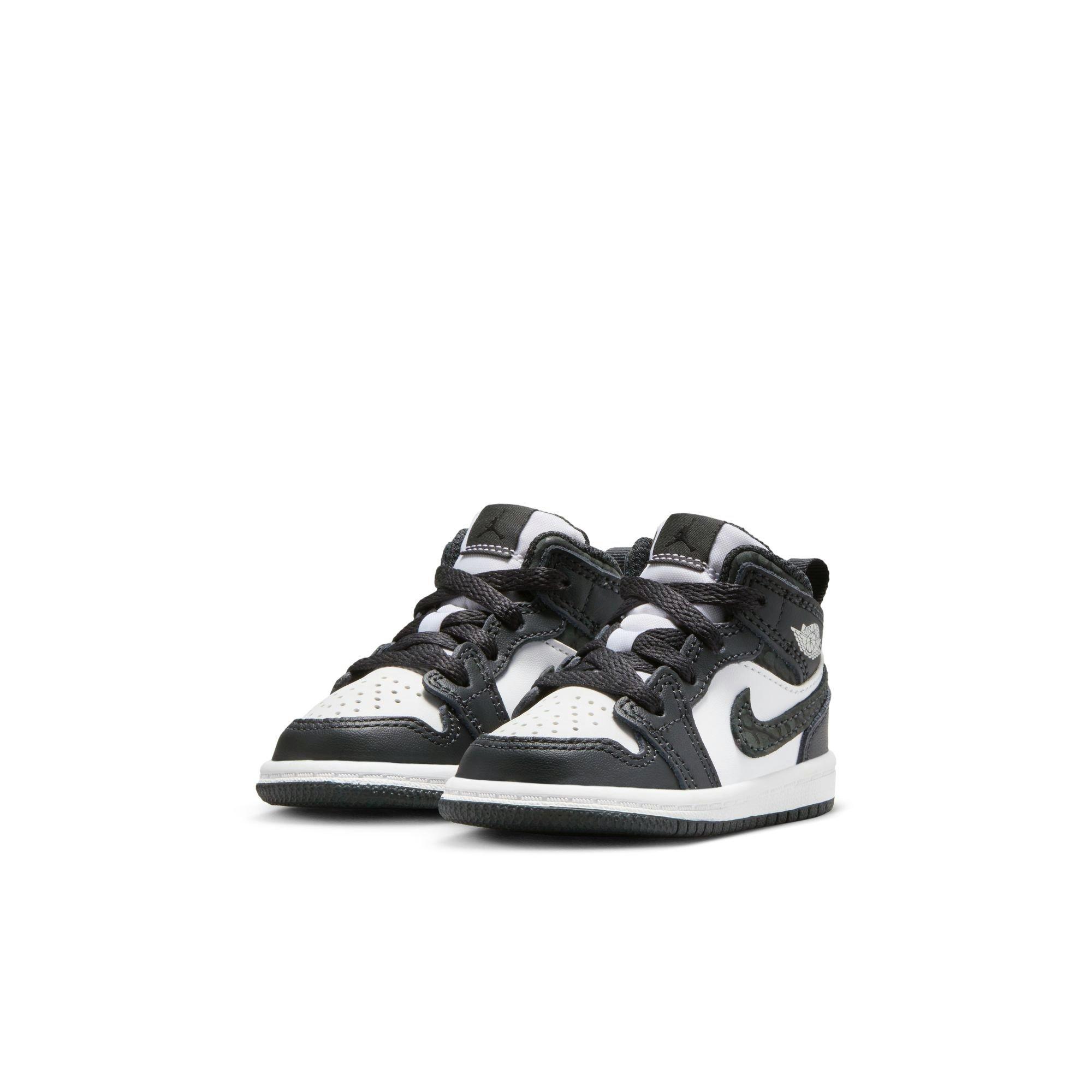 Jordan 1 Mid SE "Off Noir/Black/White" Toddler Boys' Shoe - BLACK/WHITE Thumbnail View 5