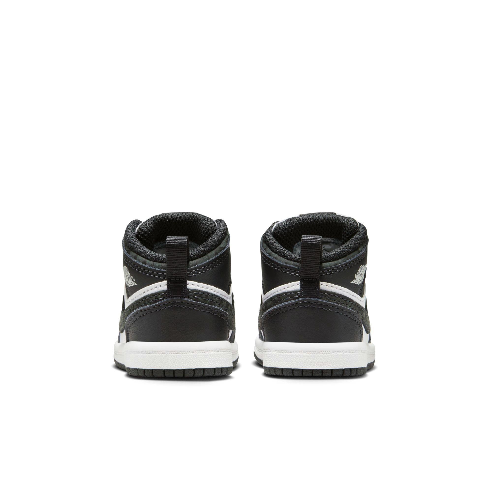 Jordan 1 Mid SE "Off Noir/Black/White" Toddler Boys' Shoe - BLACK/WHITE Thumbnail View 6