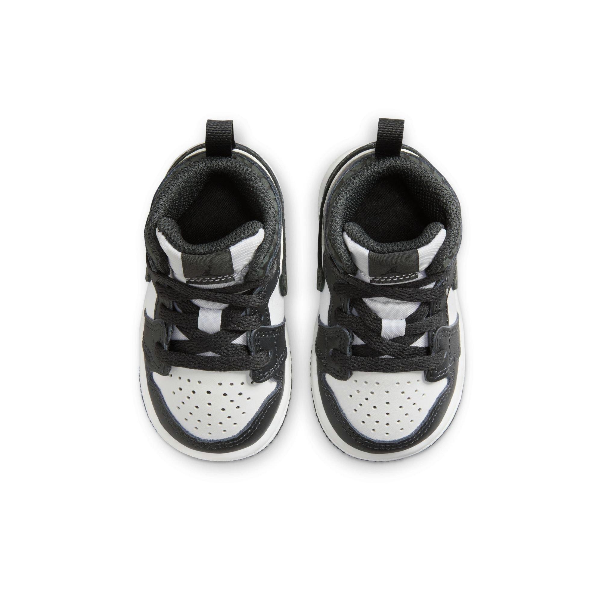 Jordan 1 Mid SE "Off Noir/Black/White" Toddler Boys' Shoe - BLACK/WHITE Thumbnail View 7