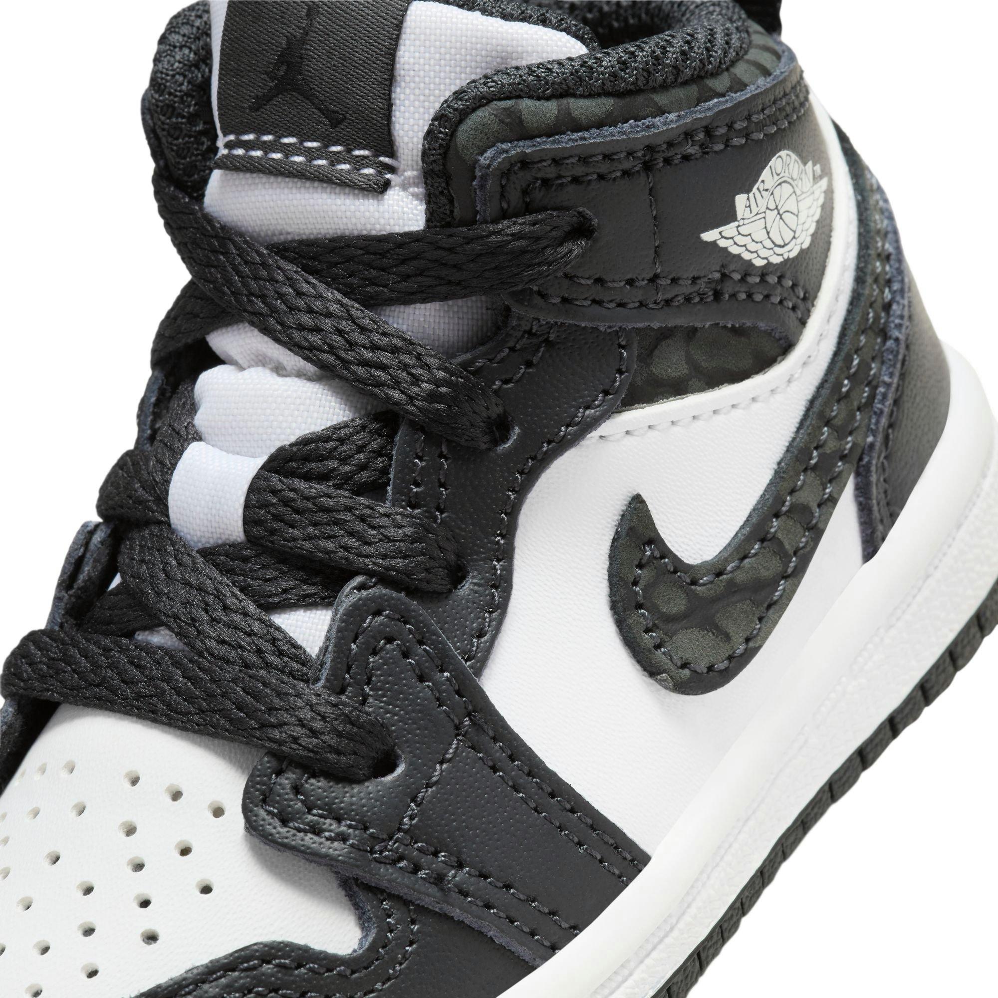 Jordan 1 Mid SE "Off Noir/Black/White" Toddler Boys' Shoe - BLACK/WHITE Thumbnail View 9