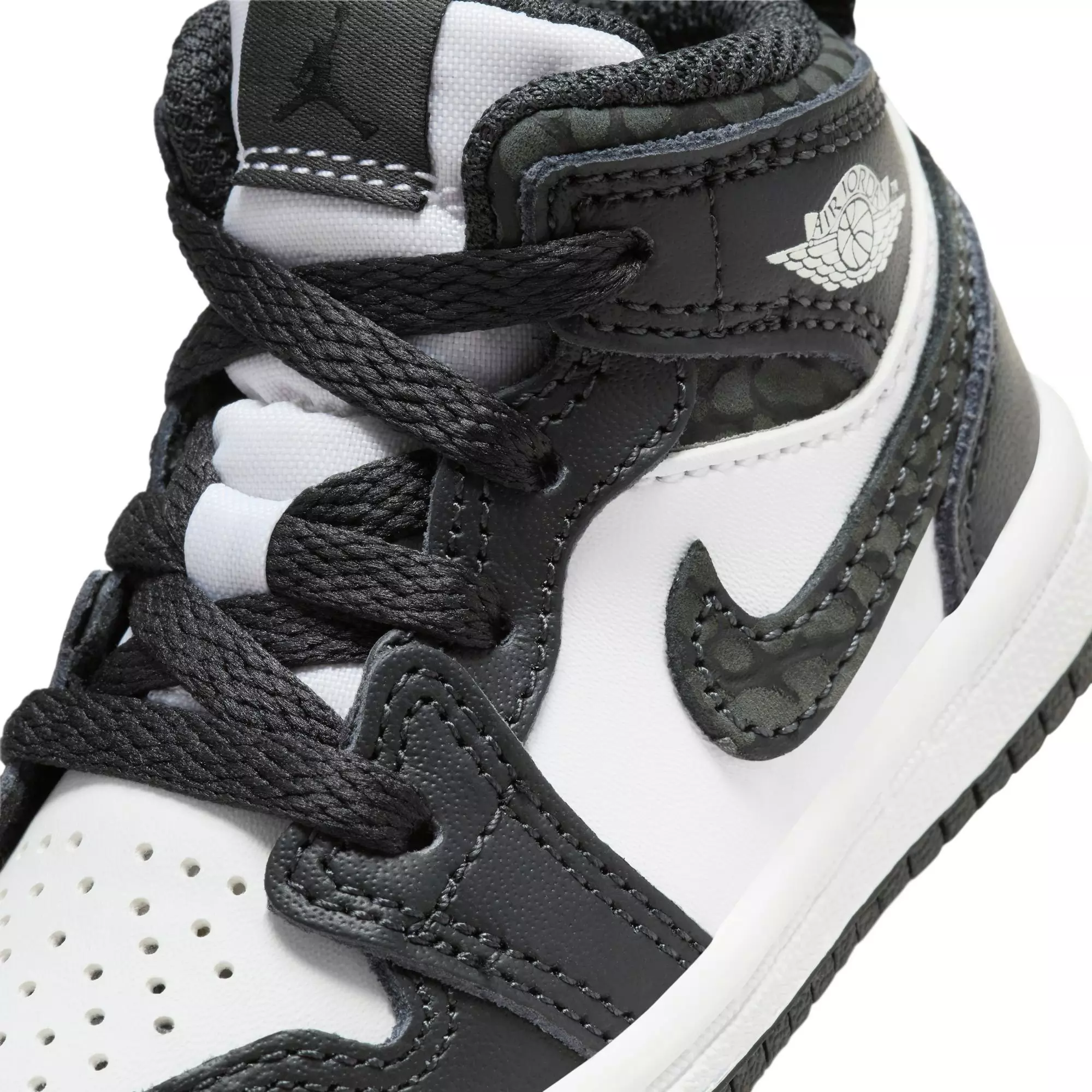 Jordan 1 Mid SE "Off Noir/Black/White" Toddler Boys' Shoe - BLACK/WHITE