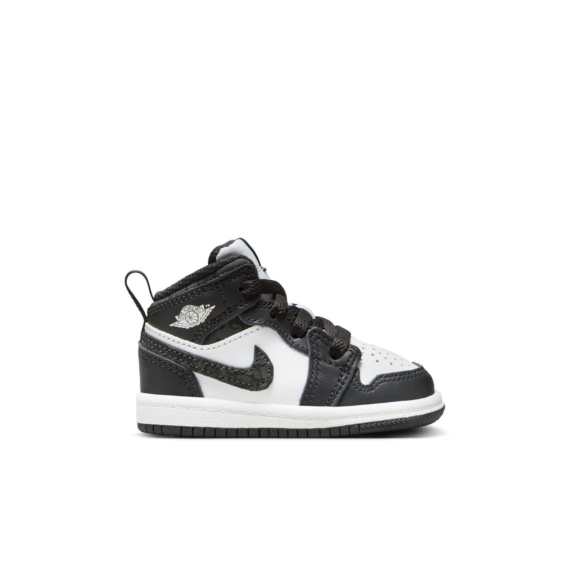 Jordan 1 Mid SE "Off Noir/Black/White" Toddler Boys' Shoe - BLACK/WHITE Thumbnail View 1