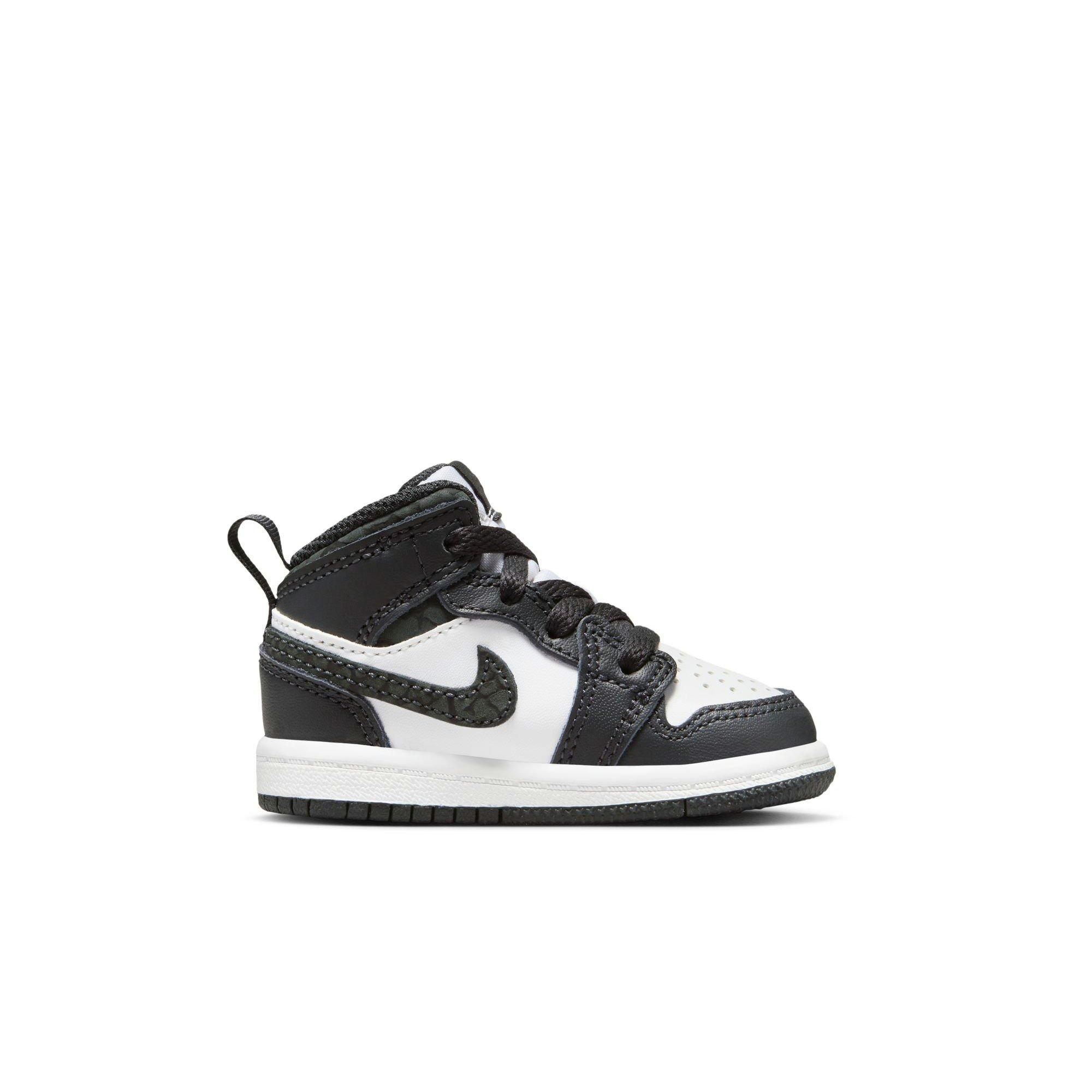 Jordan 1 Mid SE "Off Noir/Black/White" Toddler Boys' Shoe - BLACK/WHITE Thumbnail View 2