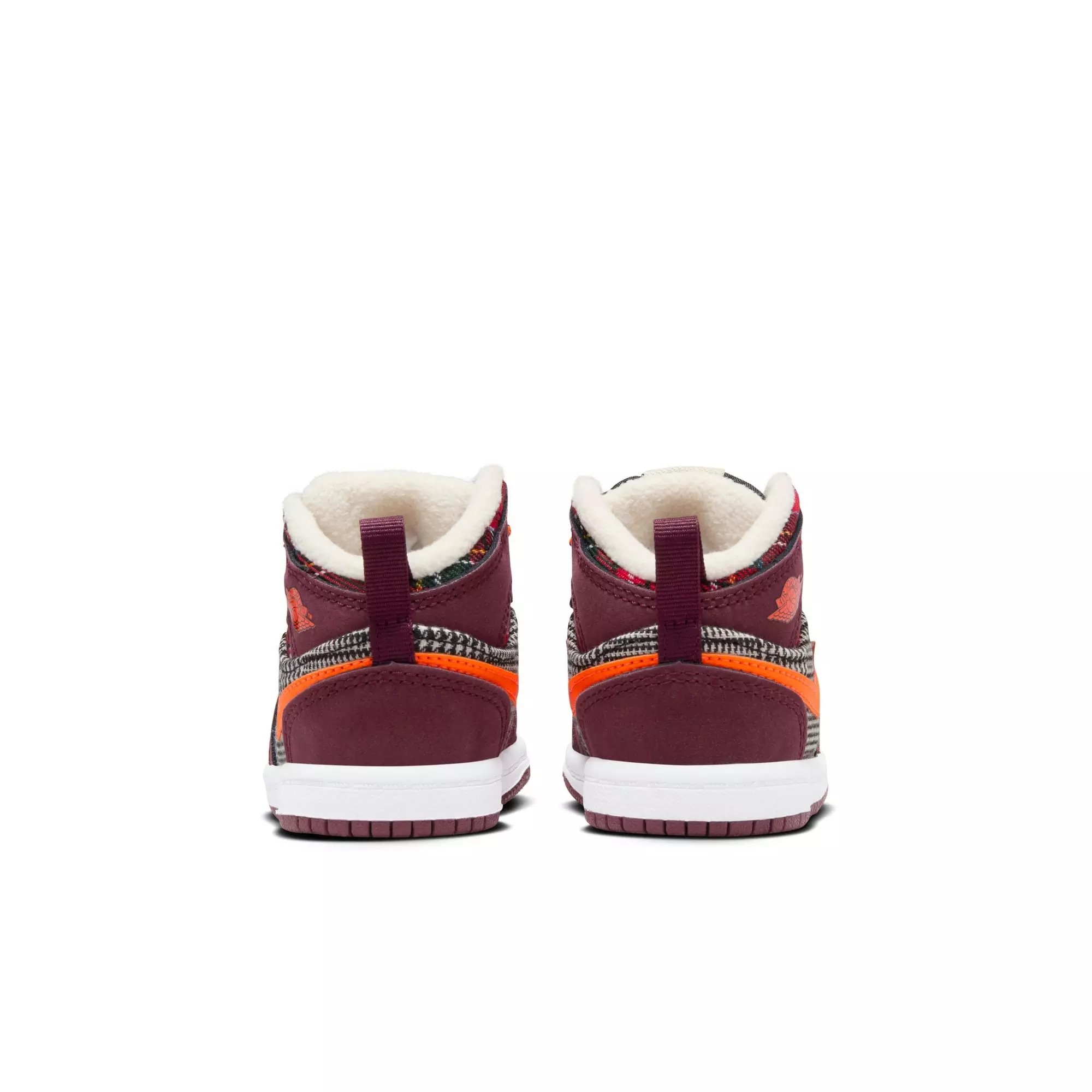 Jordan 1 Mid SE "Night Maroon/Total Orange/Black/White" Toddler Kids' Shoe - BLACK/ORANGE