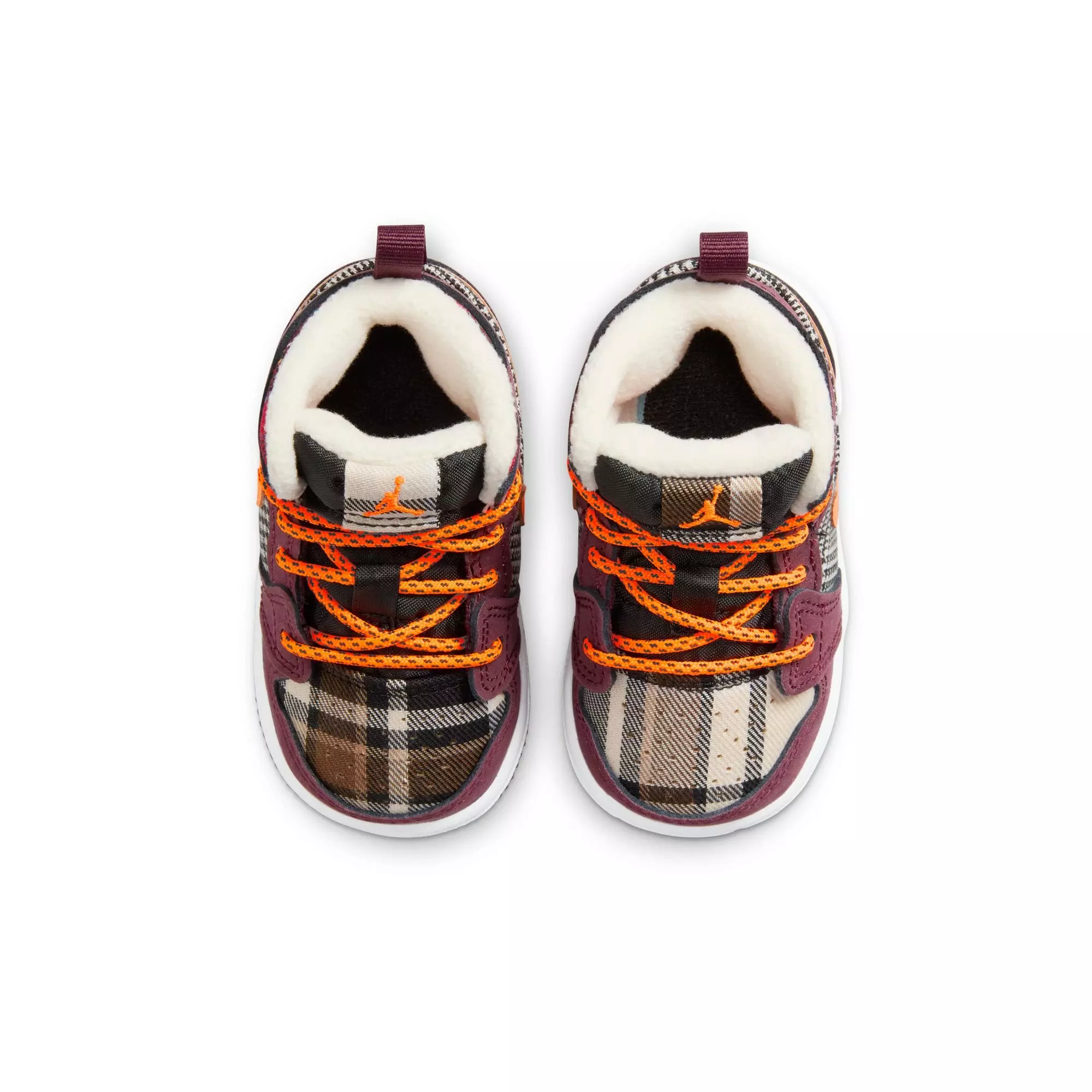 Jordan 1 Mid SE "Night Maroon/Total Orange/Black/White" Toddler Kids' Shoe - BLACK/ORANGE
