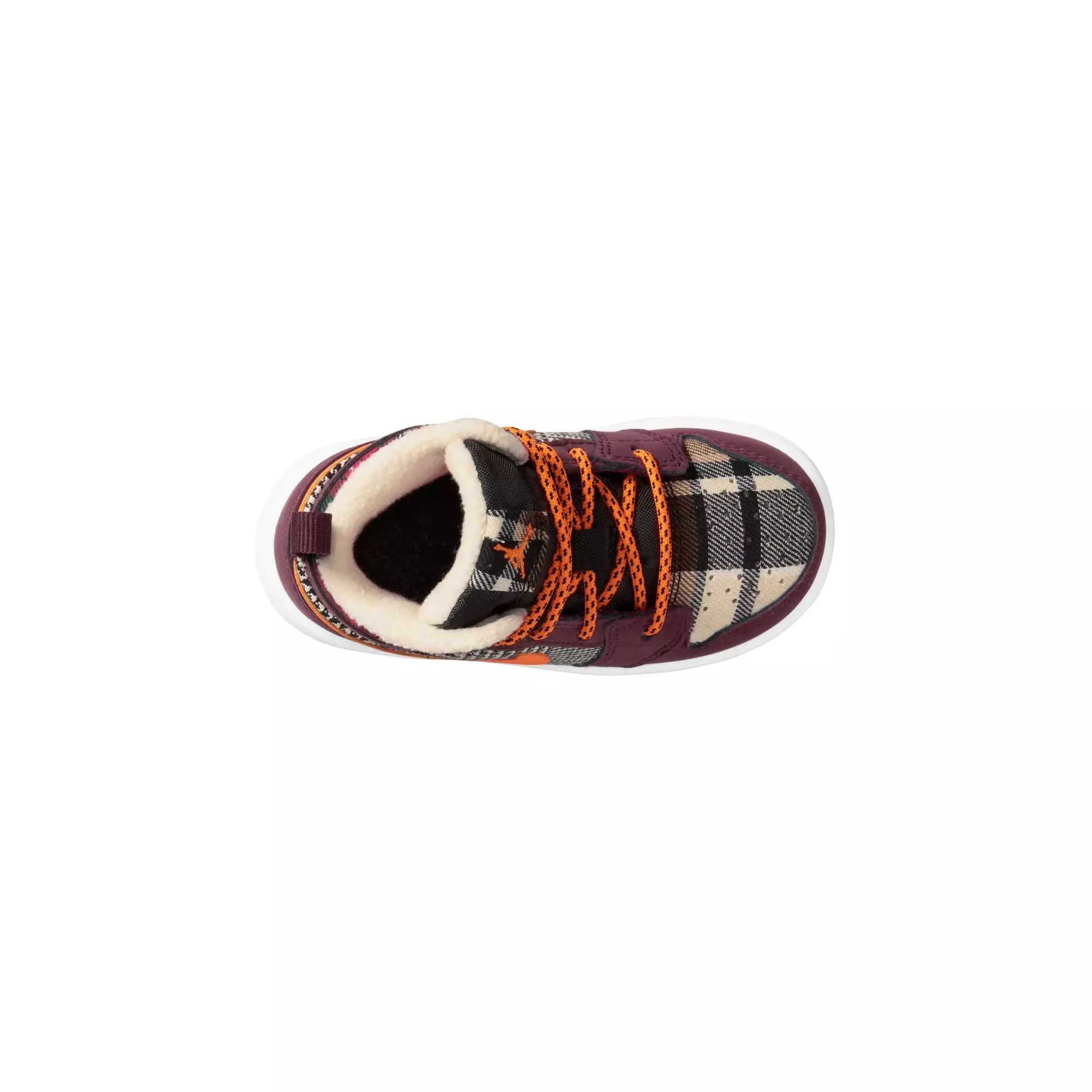 Jordan 1 Mid SE "Night Maroon/Total Orange/Black/White" Toddler Kids' Shoe - BLACK/ORANGE