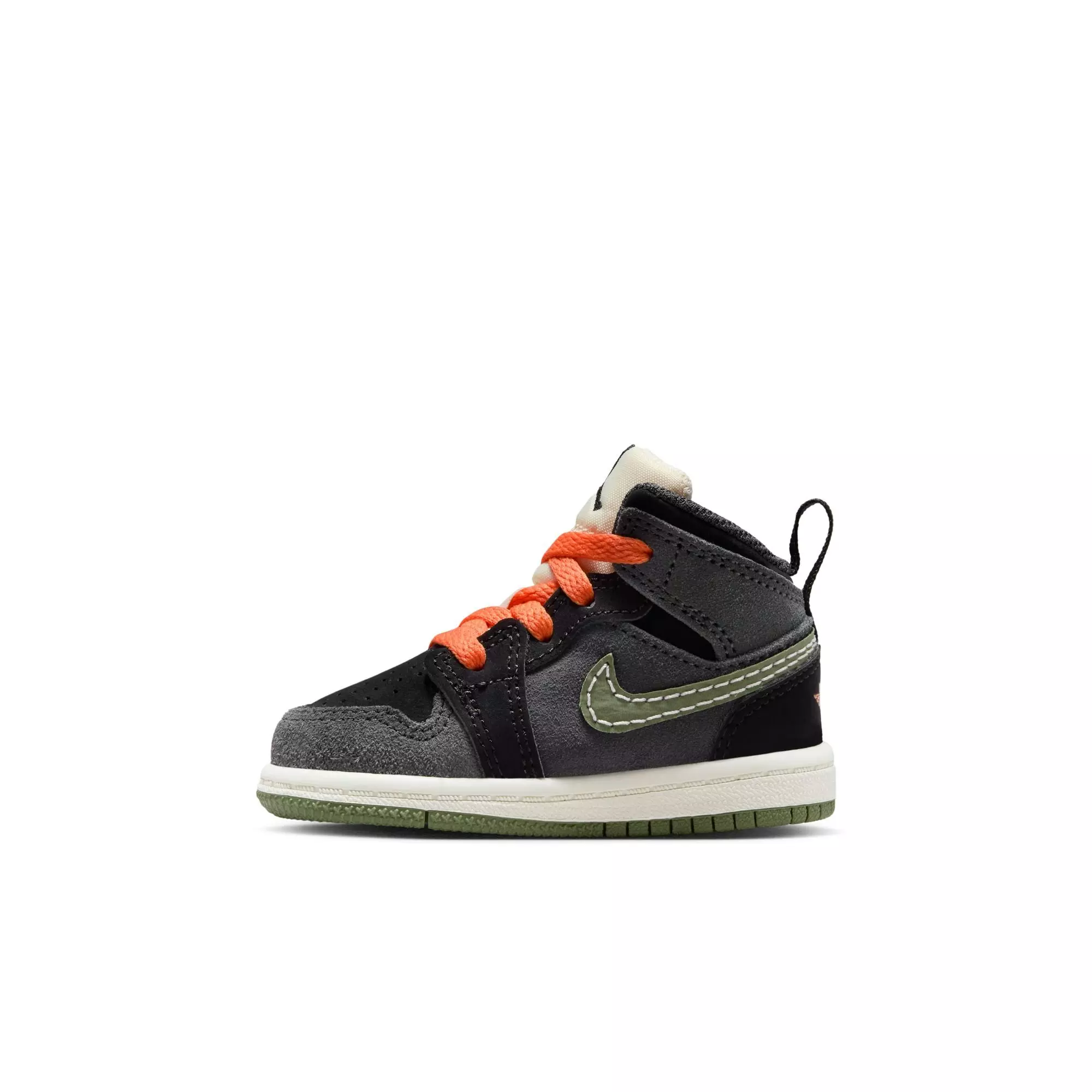 Jordan 1 Mid SE Craft "Sky J Olive" Toddler Kids' Shoe - ANTHRACITE/SKY J OLIVE/BLACK