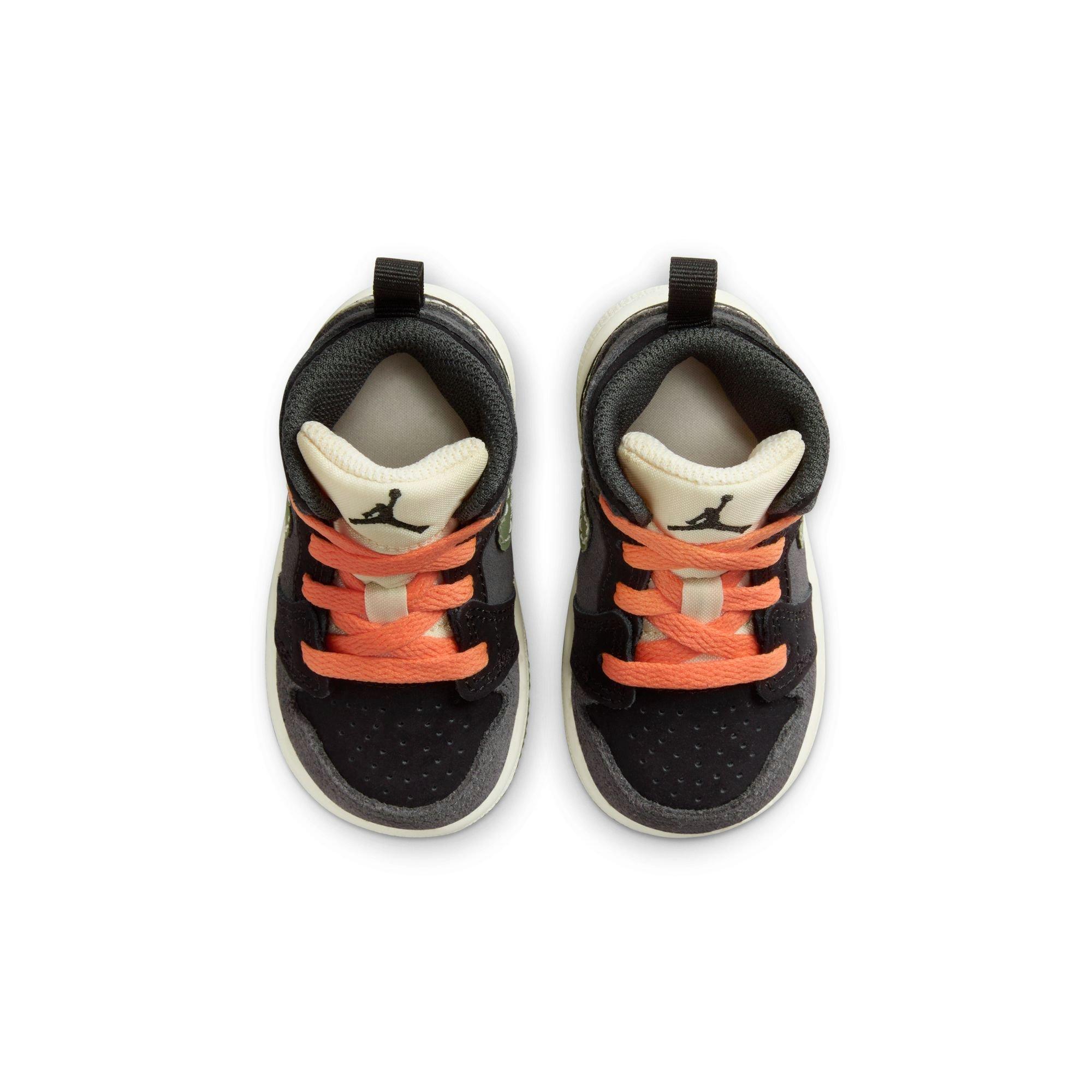 Jordan 1 Mid SE Craft "Sky J Olive" Toddler Kids' Shoe - ANTHRACITE/SKY J OLIVE/BLACK Thumbnail View 8