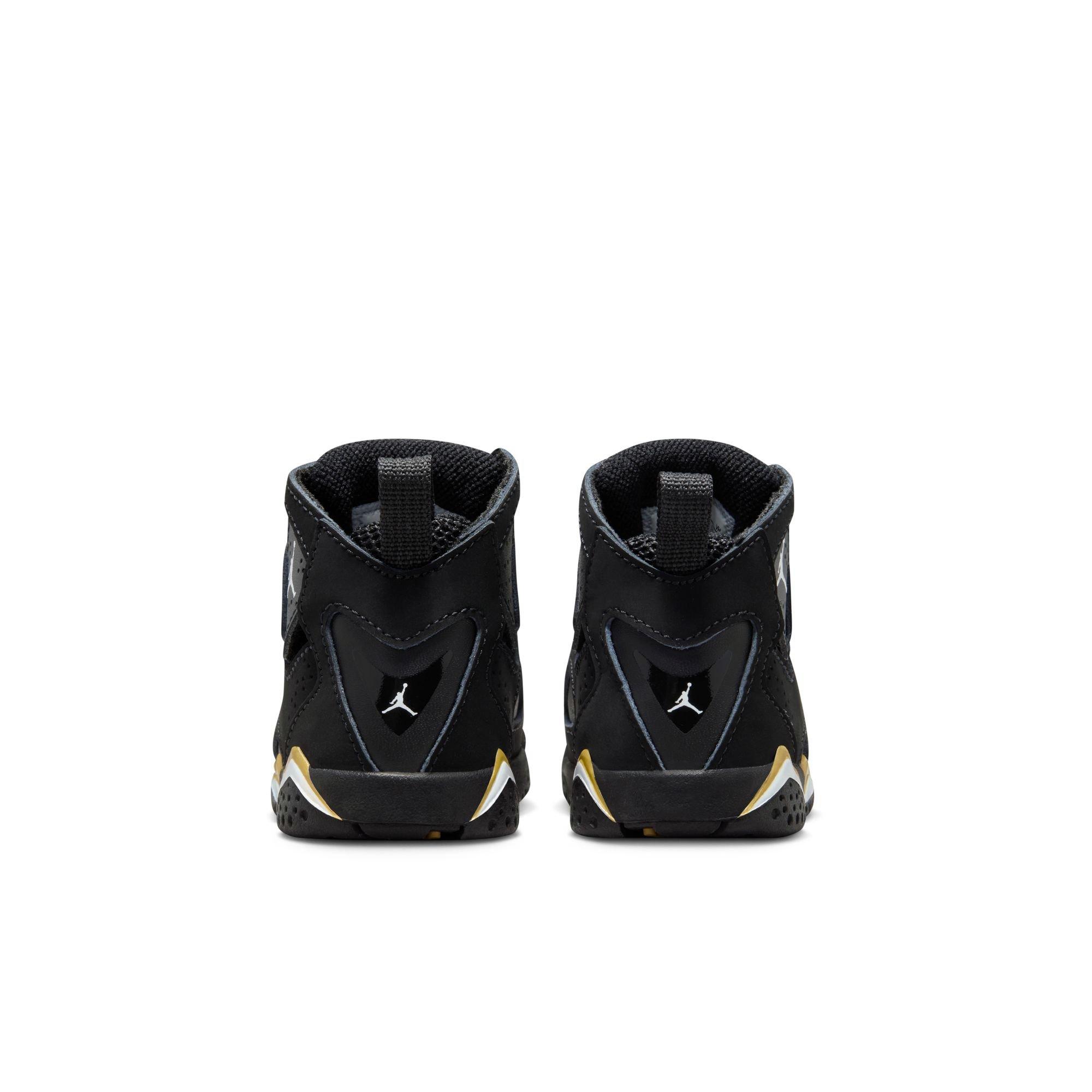 Jordan True Flight "Black/White/Metallic Gold" Toddler Boys' Shoe - BLACK/GOLD Thumbnail View 5