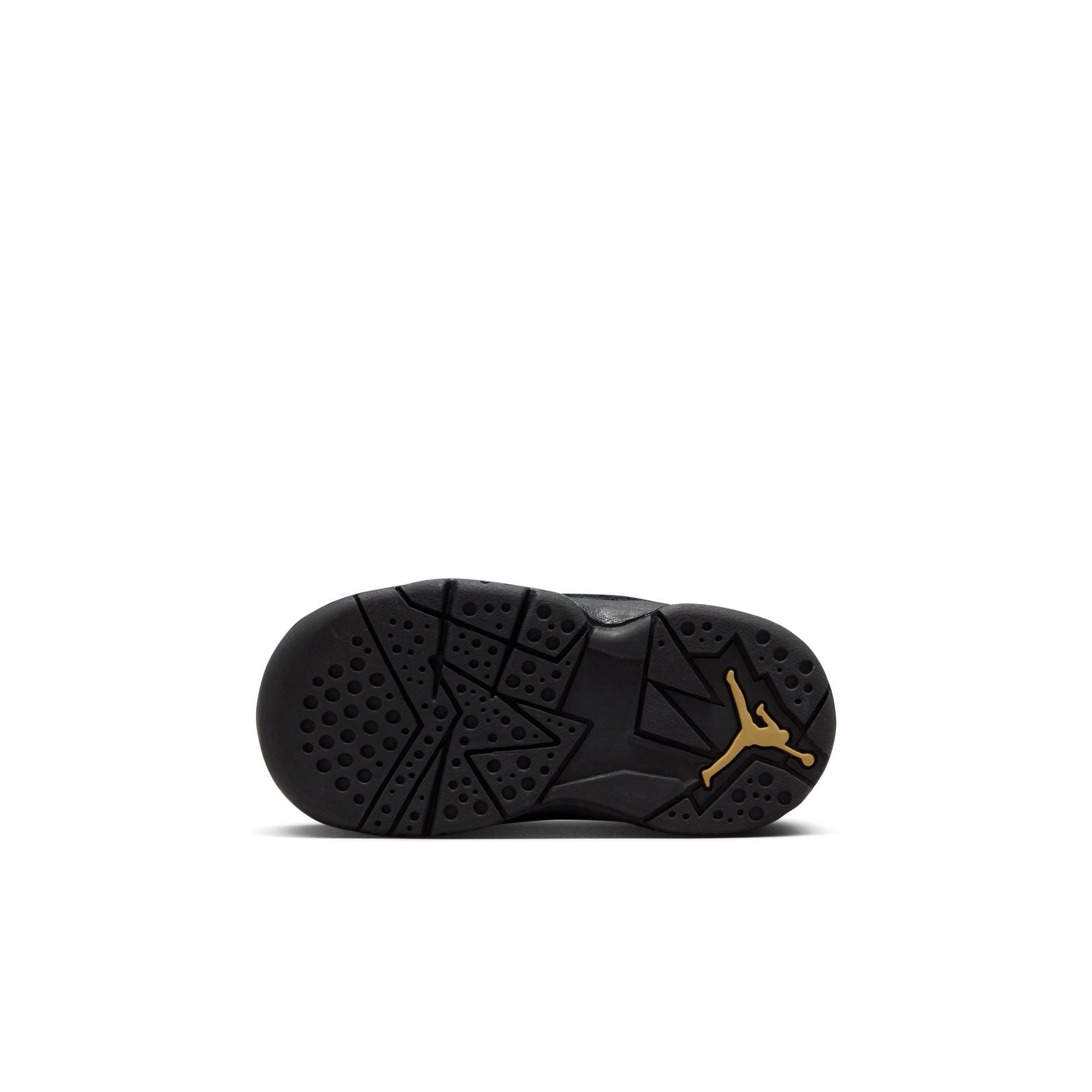 Jordan True Flight "Black/White/Metallic Gold" Toddler Boys' Shoe - BLACK/GOLD Thumbnail View 7