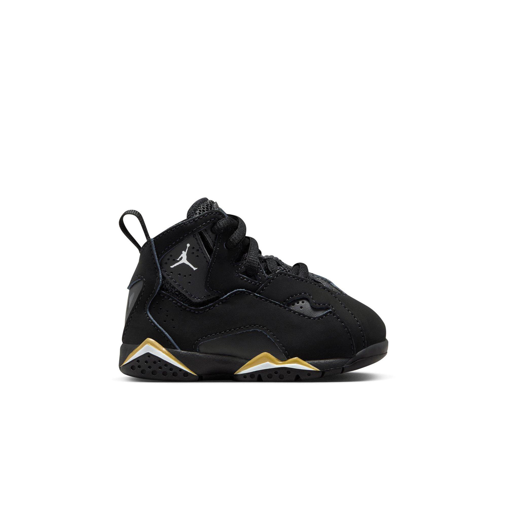 Jordan True Flight Black/White/Metallic Gold Toddler Boys' Shoe