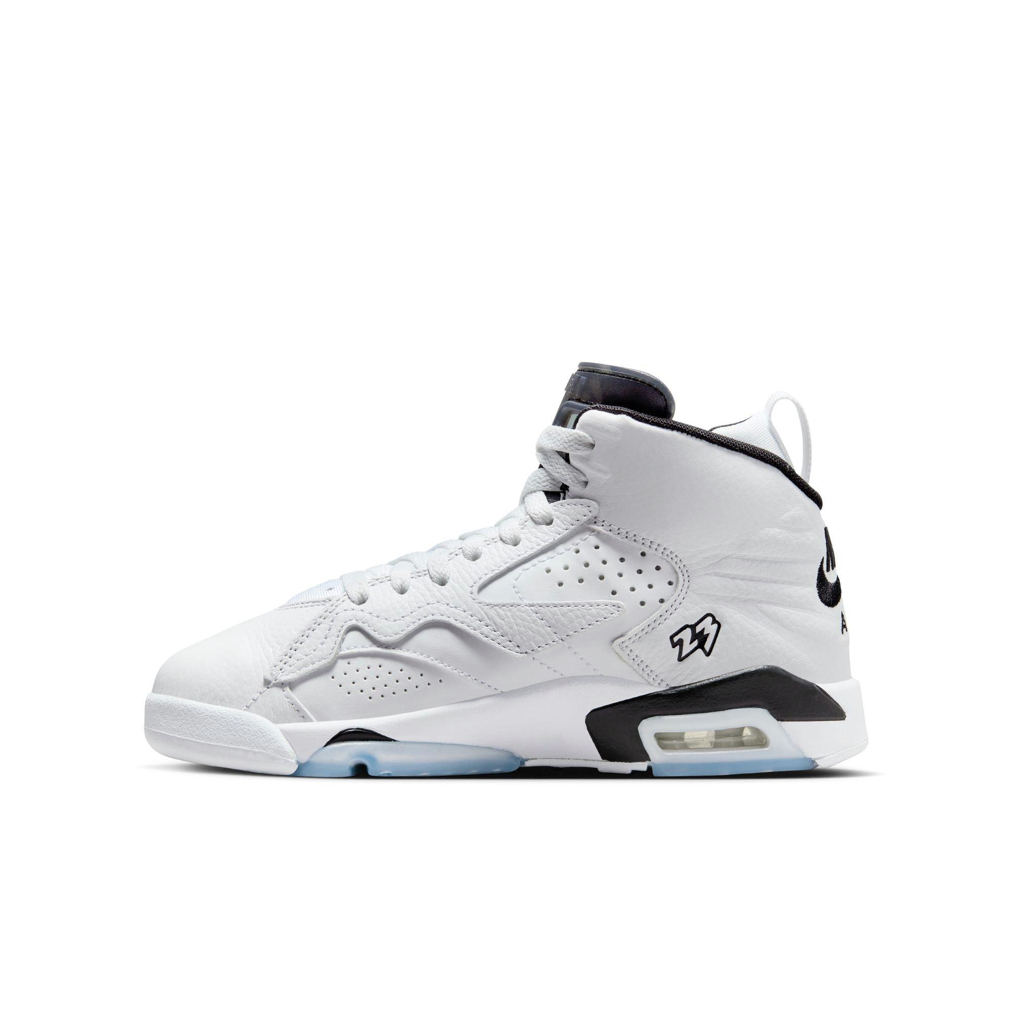 Jordan MVP "White/Black/Off Noir" Grade School Boys' Shoe - WHITE/BLACK Thumbnail View 4