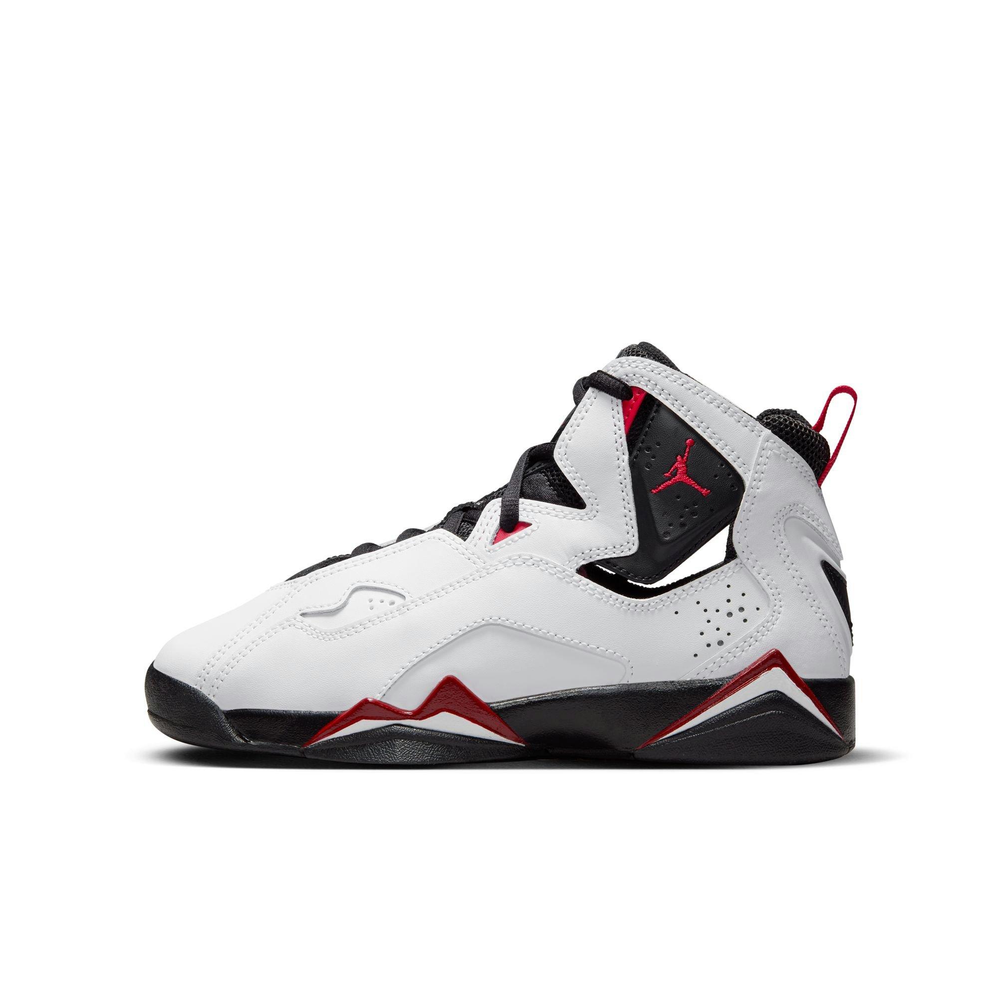 Jordan True Flight "White/Black/Varsity Red" Grade School Boys' Shoe - WHITE/BLACK/RED Thumbnail View 3