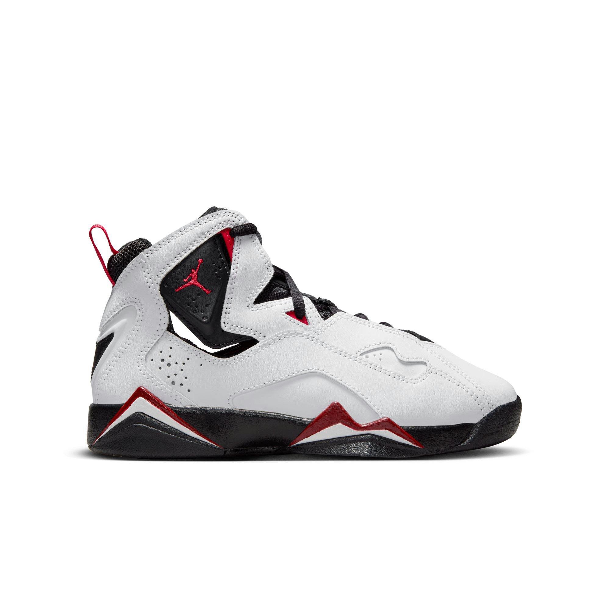 Jordan True Flight "White/Black/Varsity Red" Grade School Boys' Shoe - WHITE/BLACK/RED Thumbnail View 1