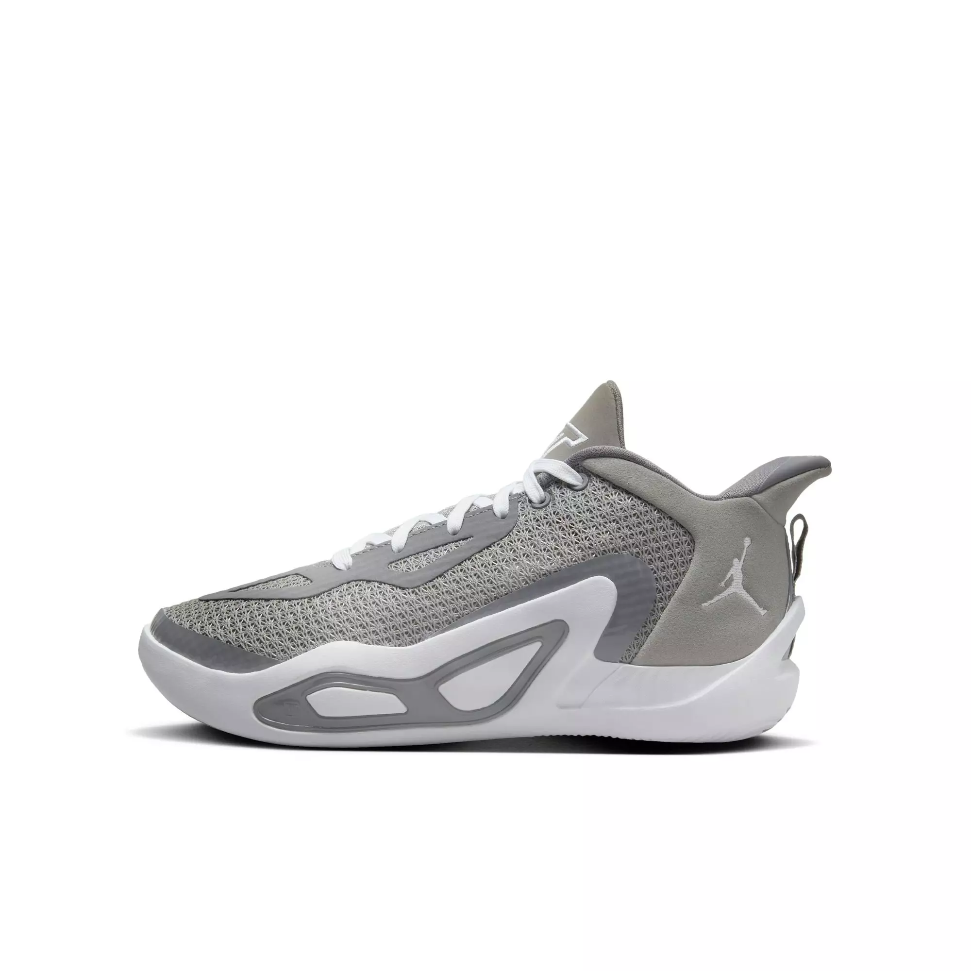 Jordan Tatum 1 "Cool Grey" Grade School Kids' Basketball Shoe - MEDIUM GREY/WHITE/GUNSMOKE
